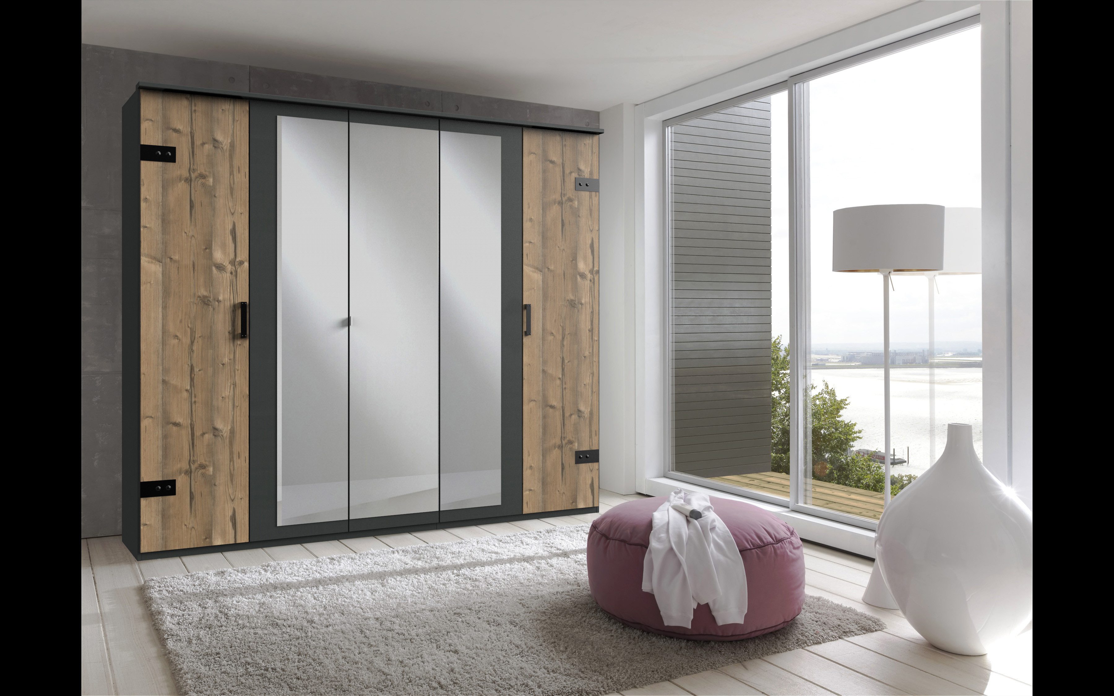 Wimex Kledingkast Stockholm, rustieke uitstraling in industrieel ontwerp, Made in Germany