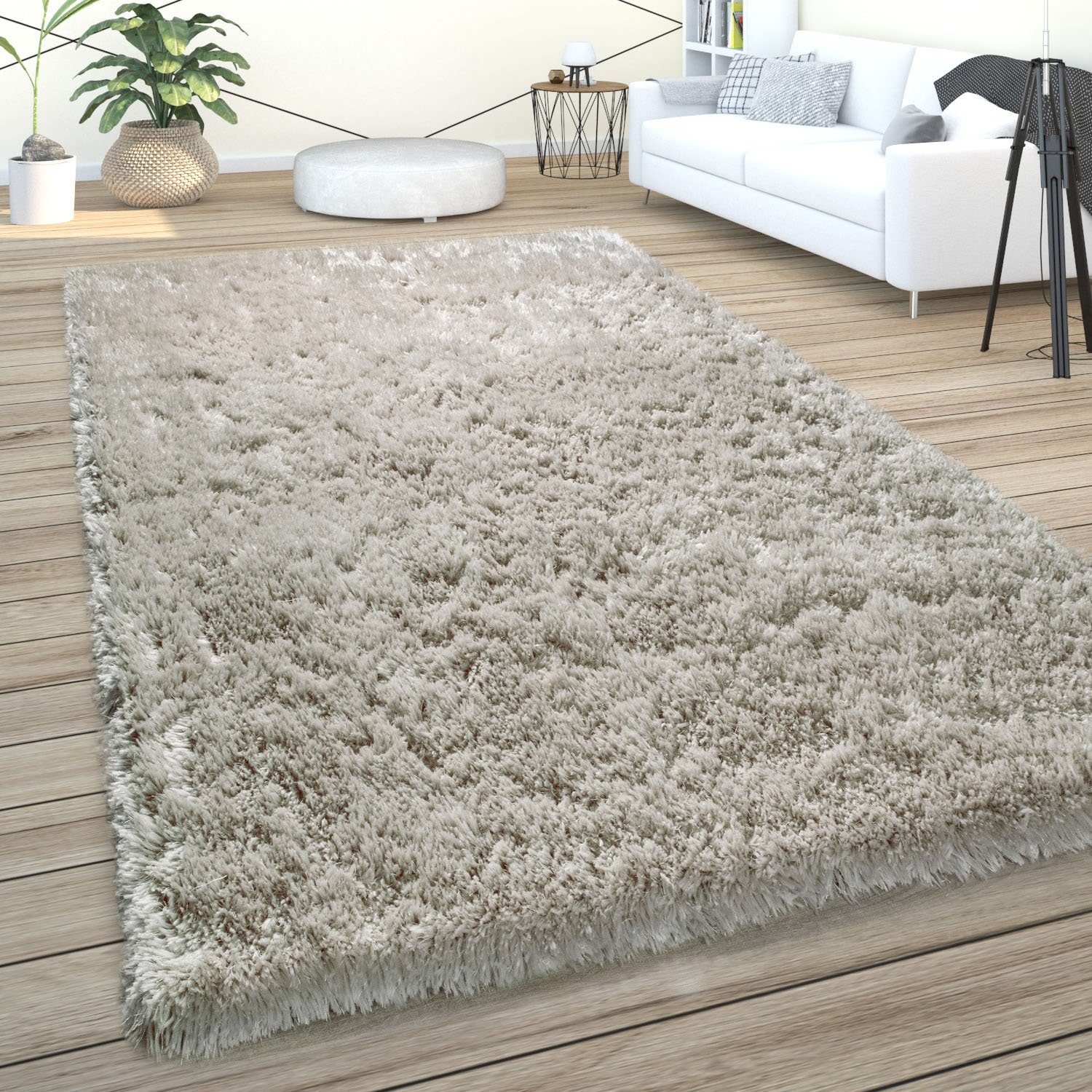 Paco Home Hoogpolig vloerkleed Akumal 930 Shaggy, bijzonder zacht door softgaren, unikleuren