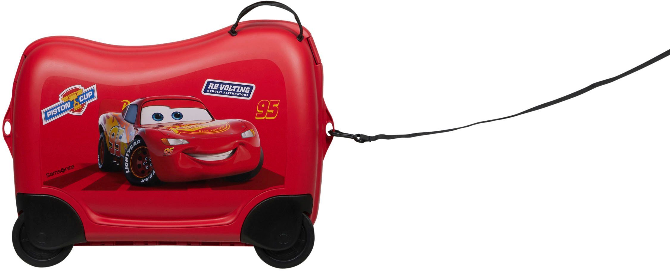 Samsonite Kinderkoffer Dream2Go Ride-on Trolley Disney Cars Kinder reis koffer handbagage om op te zitten en te trekken