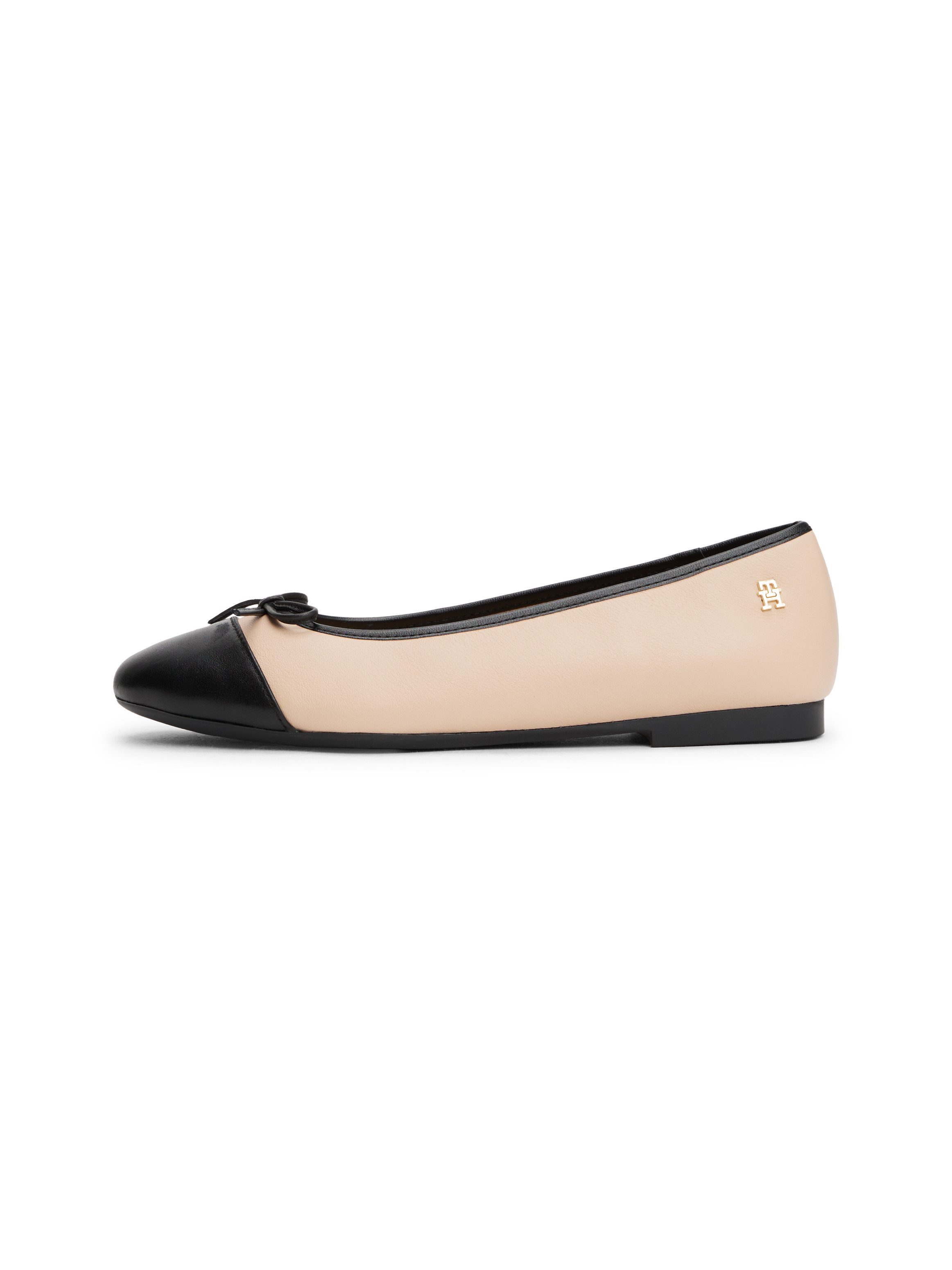 Tommy Hilfiger Ballerina's TOE CAP LEATHER BALLERINA