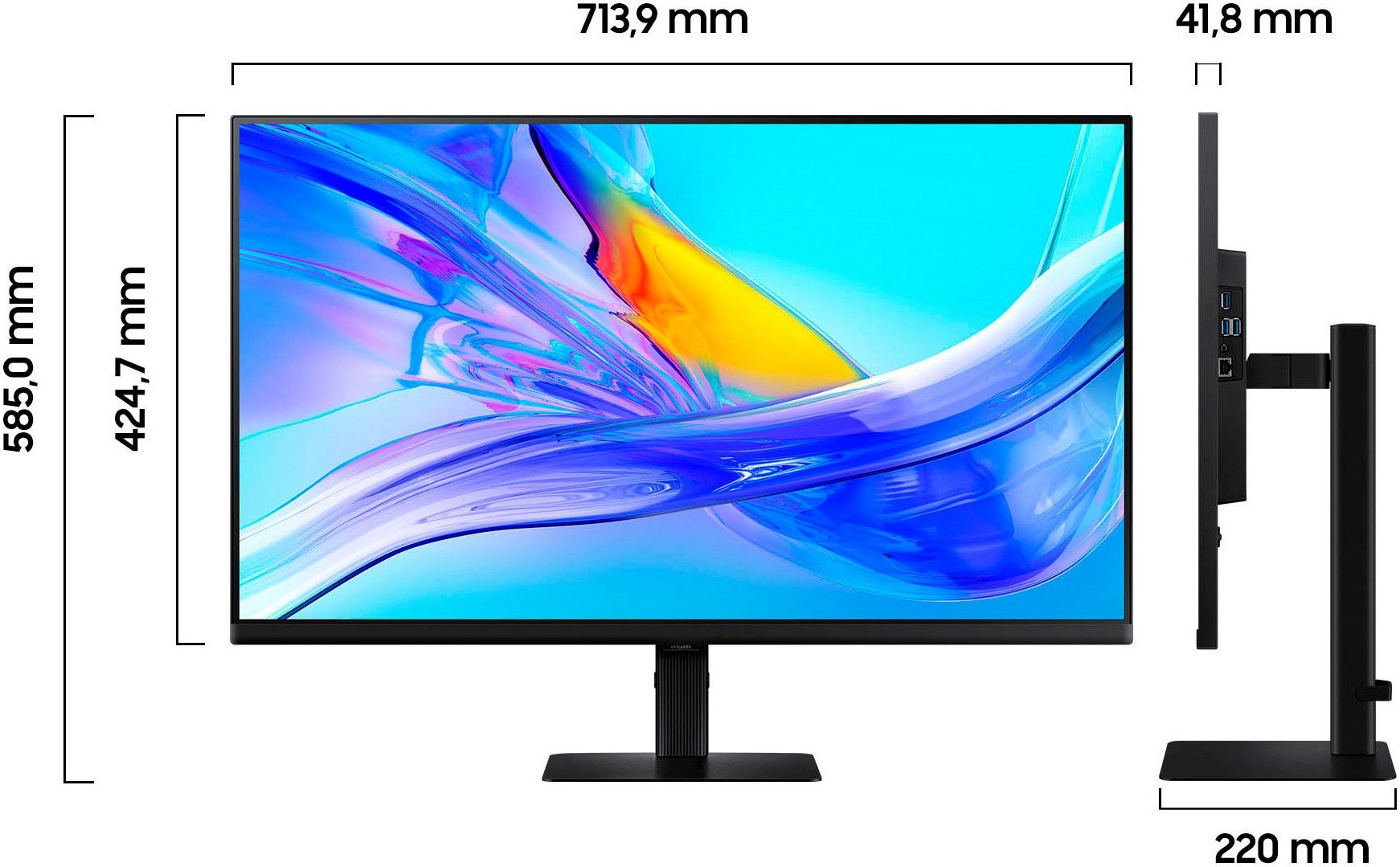 Samsung Ledscherm S32D800UAU, 80 cm / 32", 4K Ultra HD
