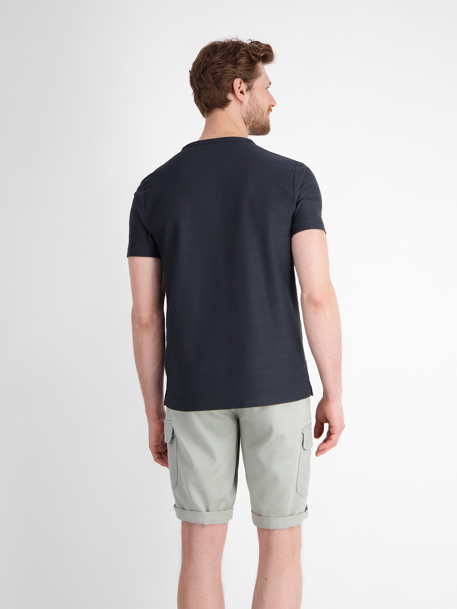 Lerros Henleyshirt LERROS Serafino-shirt, zomers tonal gestreept