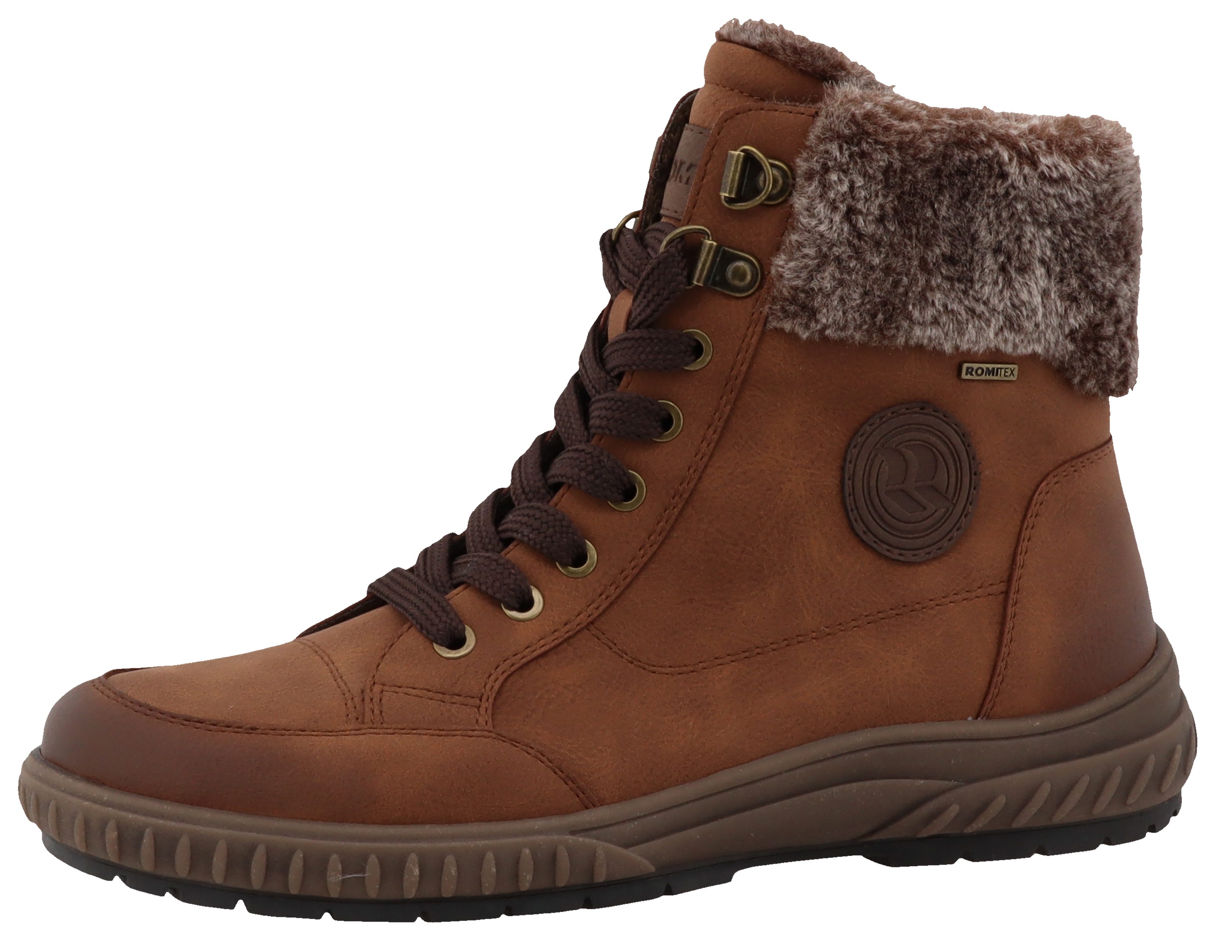 Romika Winterlaarzen sleehak veterschoenen outdoorschoen met binnenrits