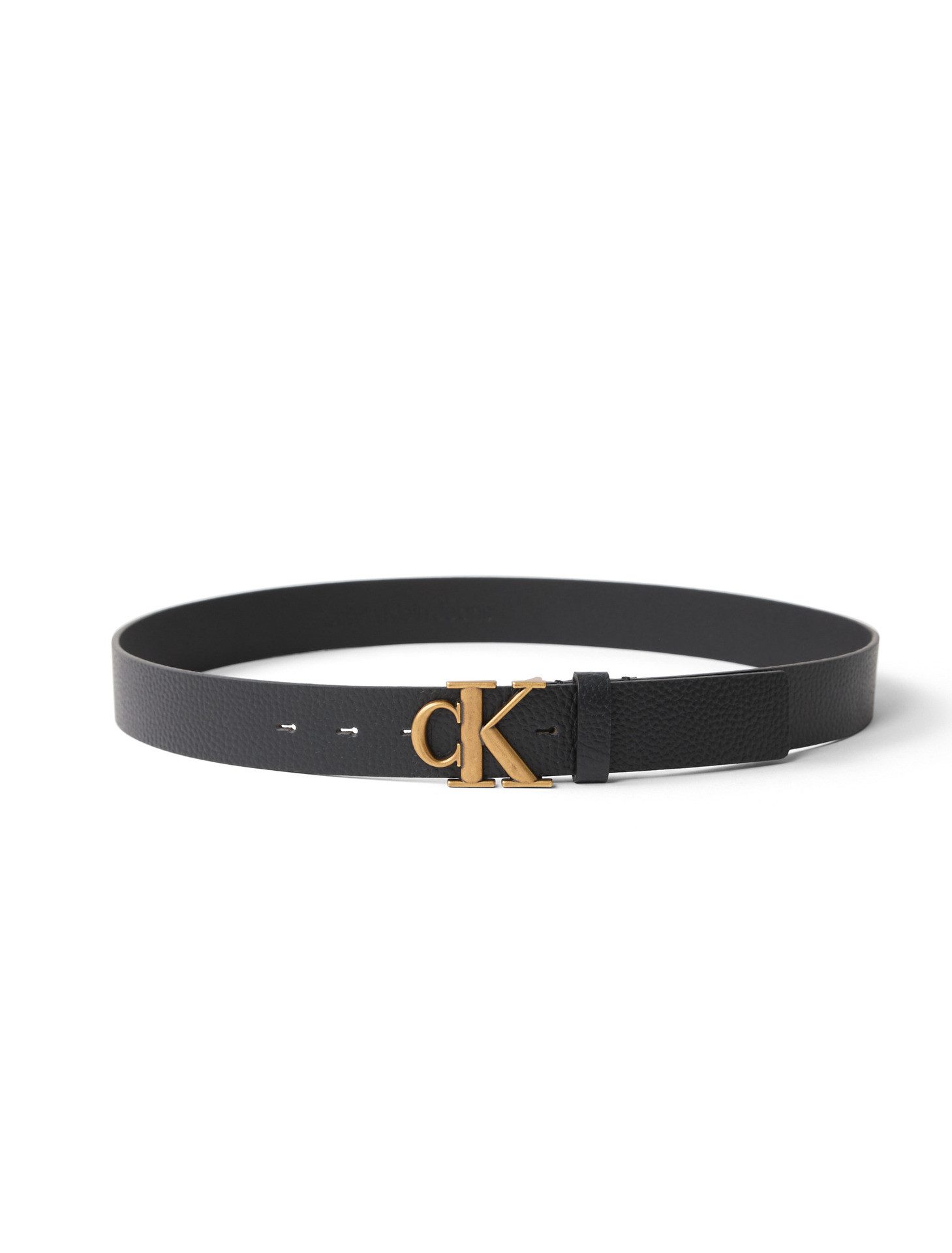 Calvin Klein Leren riem MONOGRAM BUCKLE FIXED BELT 35MM