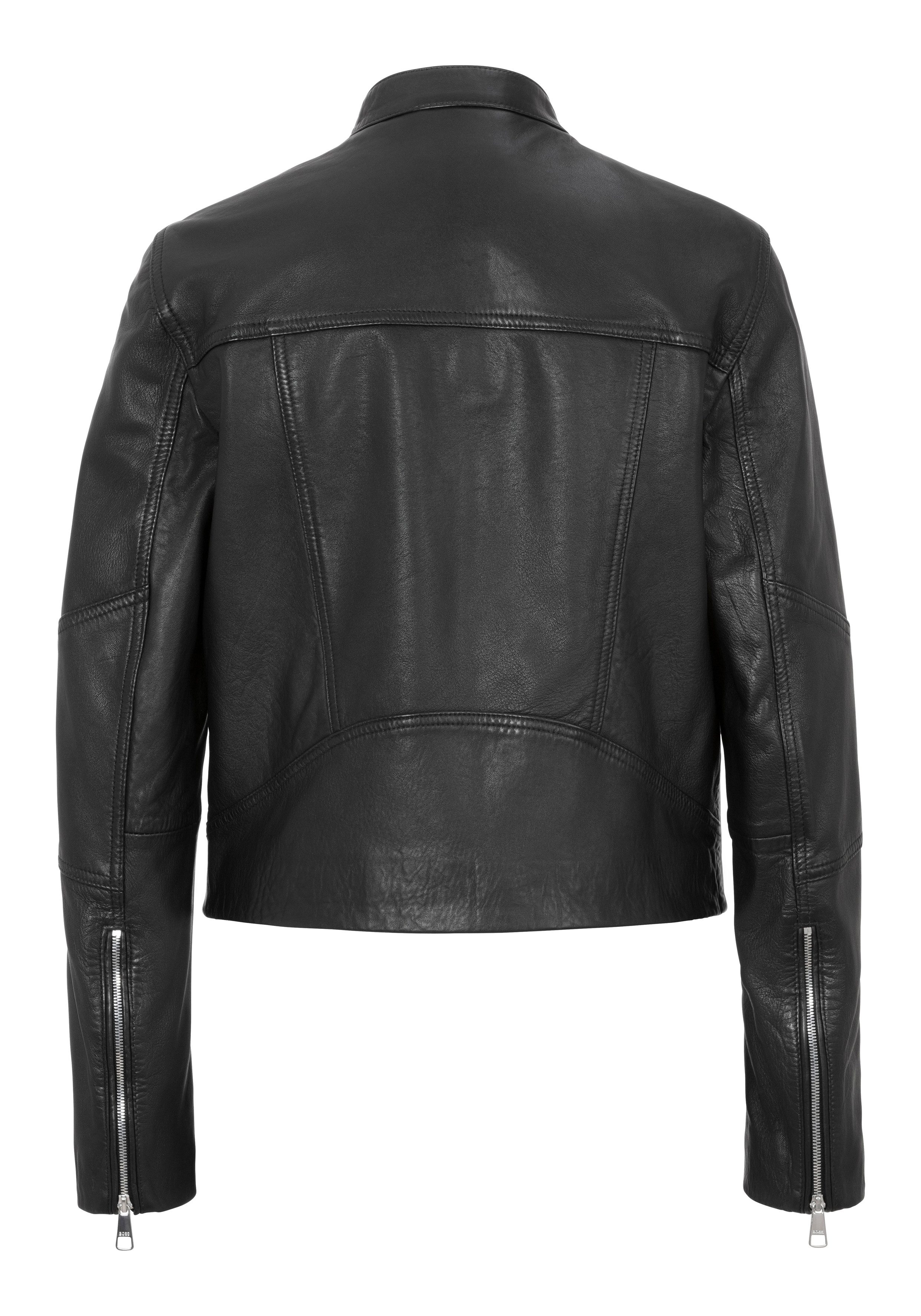 Boss Orange Leren jack Saleste Premium Damesmode