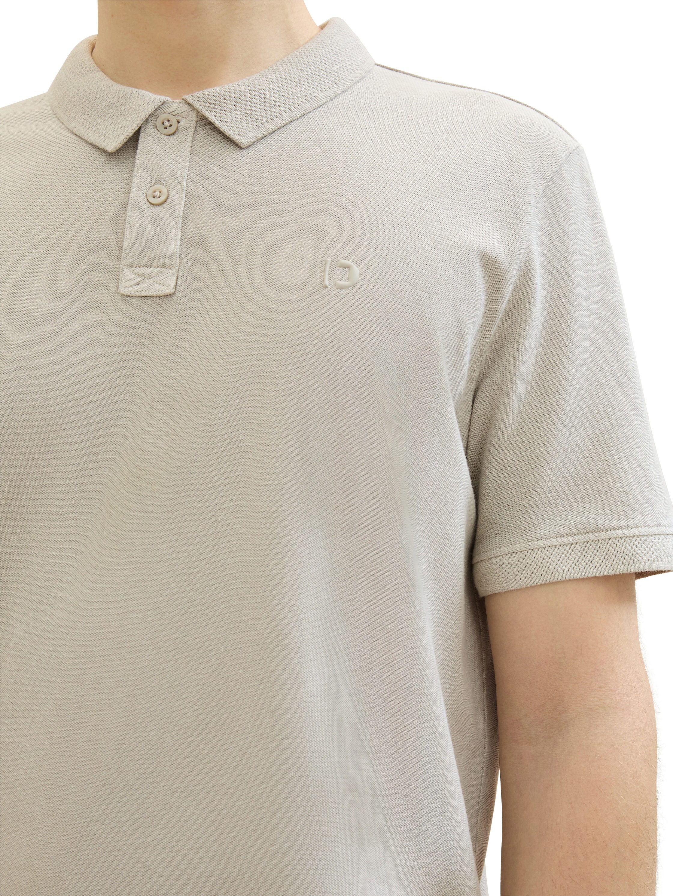 Tom Tailor Denim Poloshirt van pure katoen en met logoborduurwerk