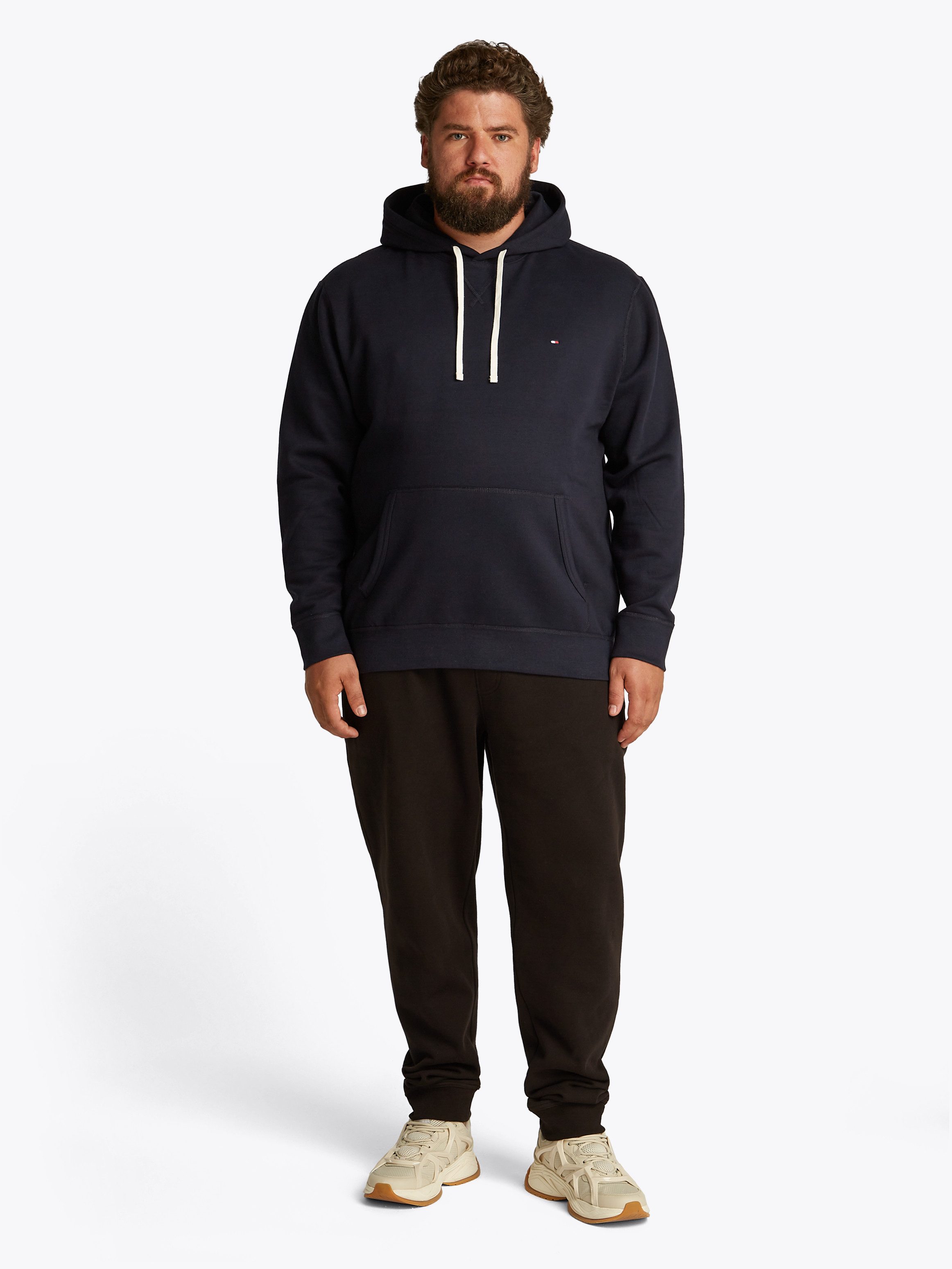 Tommy Hilfiger Sweatshirt BT-ESSENTIAL FLEECE HOODY-B in grote maten, logoborduring