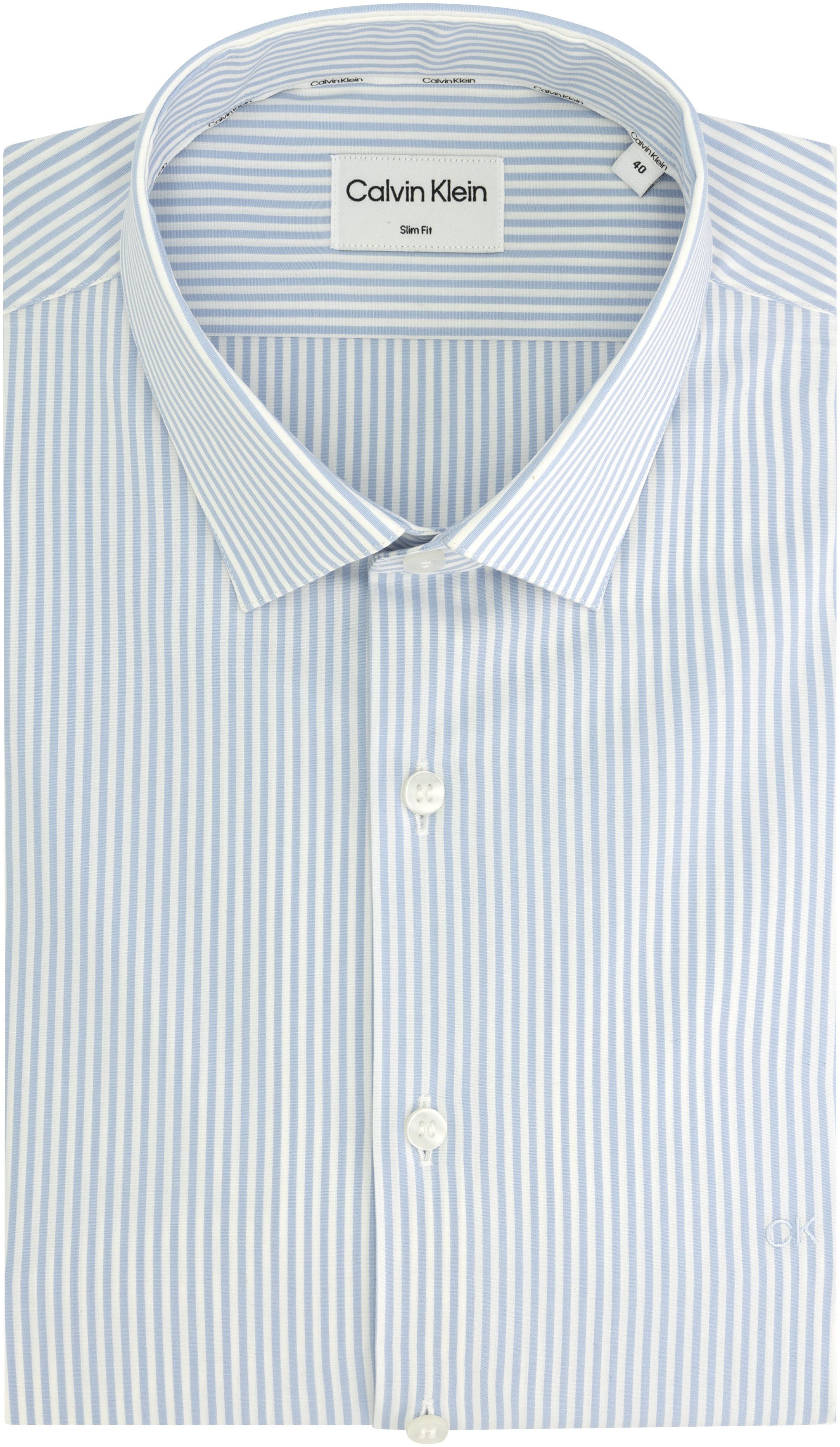 Calvin Klein Overhemd met lange mouwen POPLIN STRIPE SLIM SHIRT