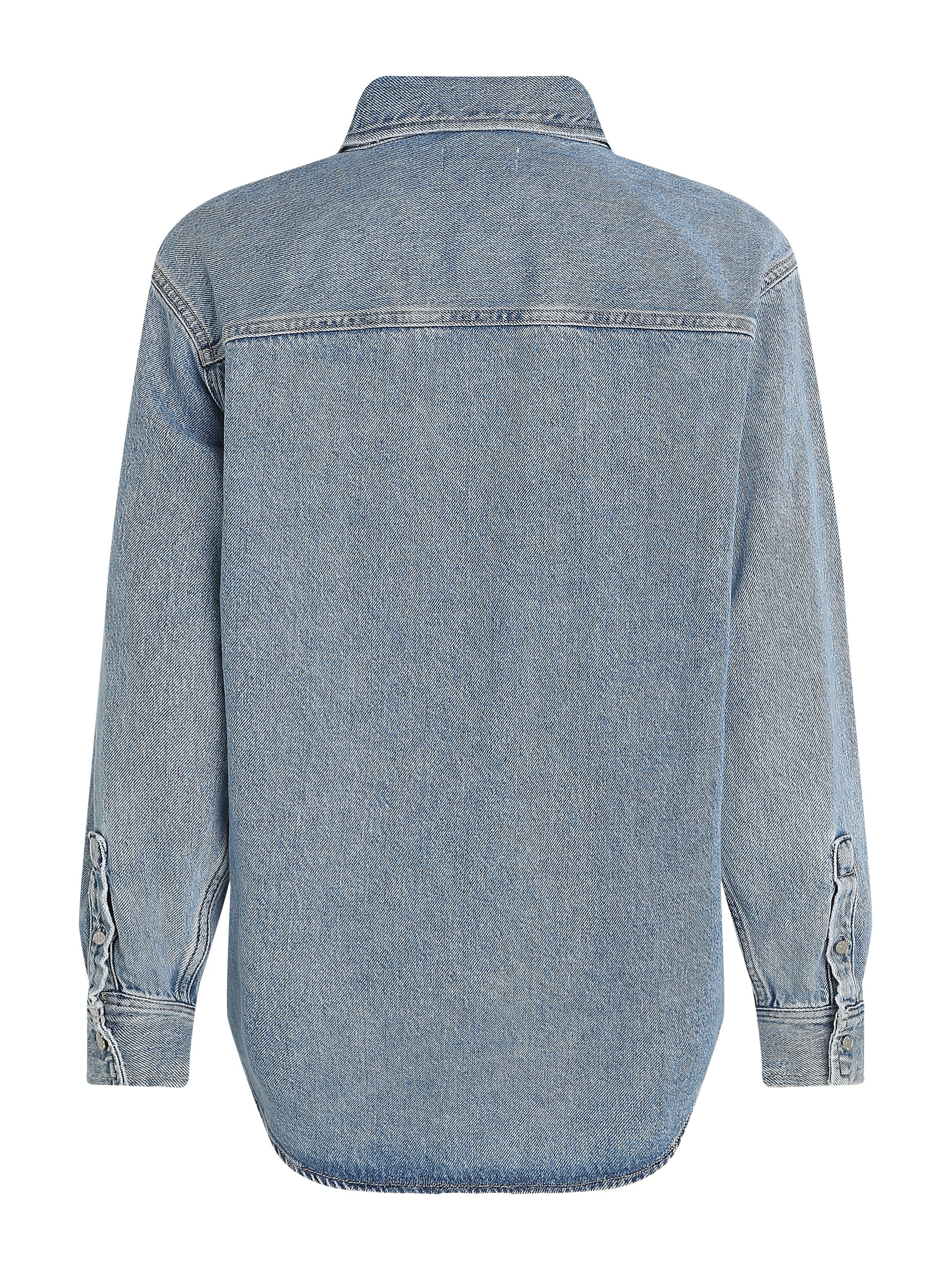 Calvin Klein Jeans blouse DAD DENIM SHIRT in lichtblauwe wassing