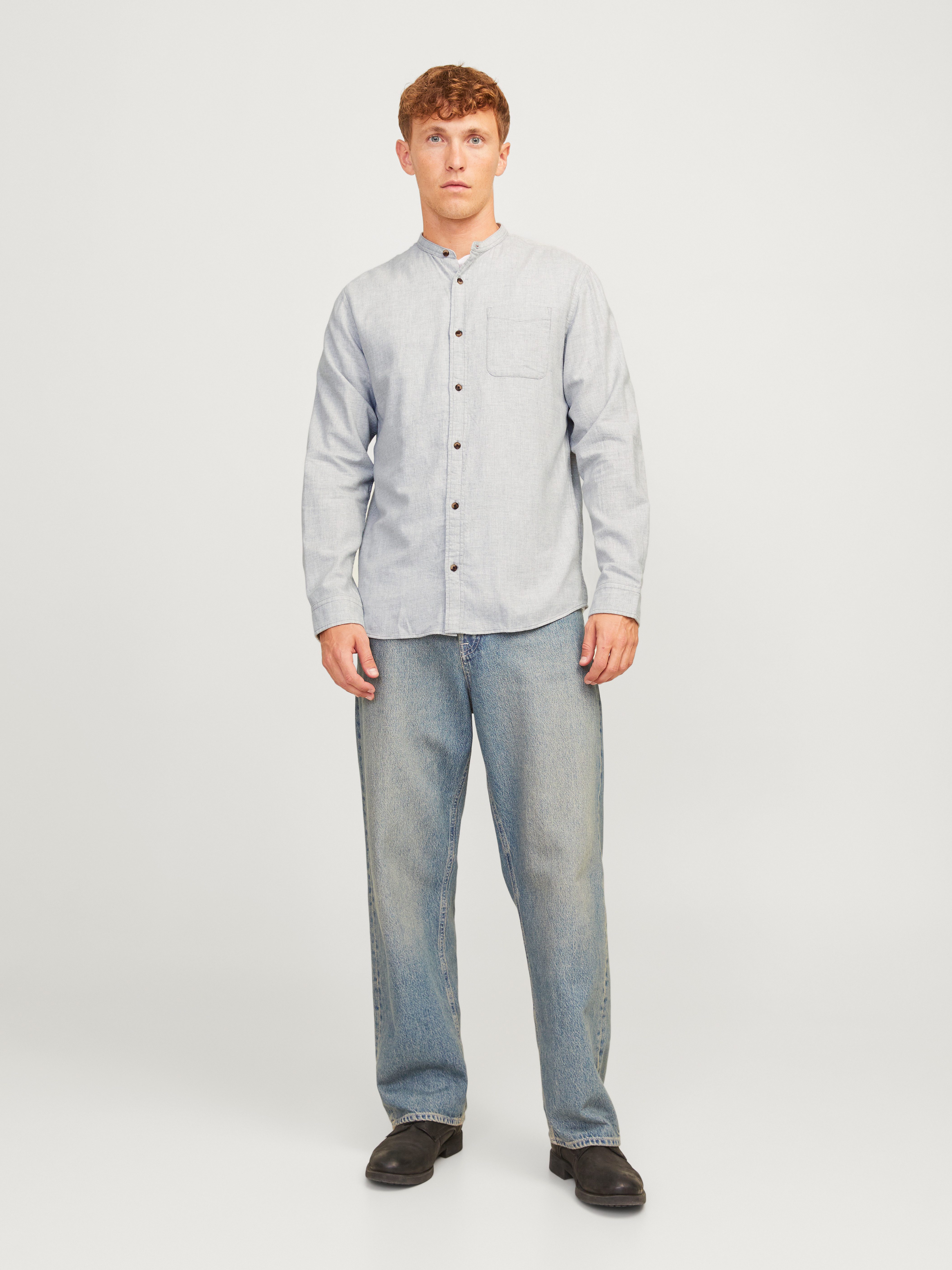 Jack & Jones Overhemd met lange mouwen JJEBAND MELANGE SHIRT LS SN