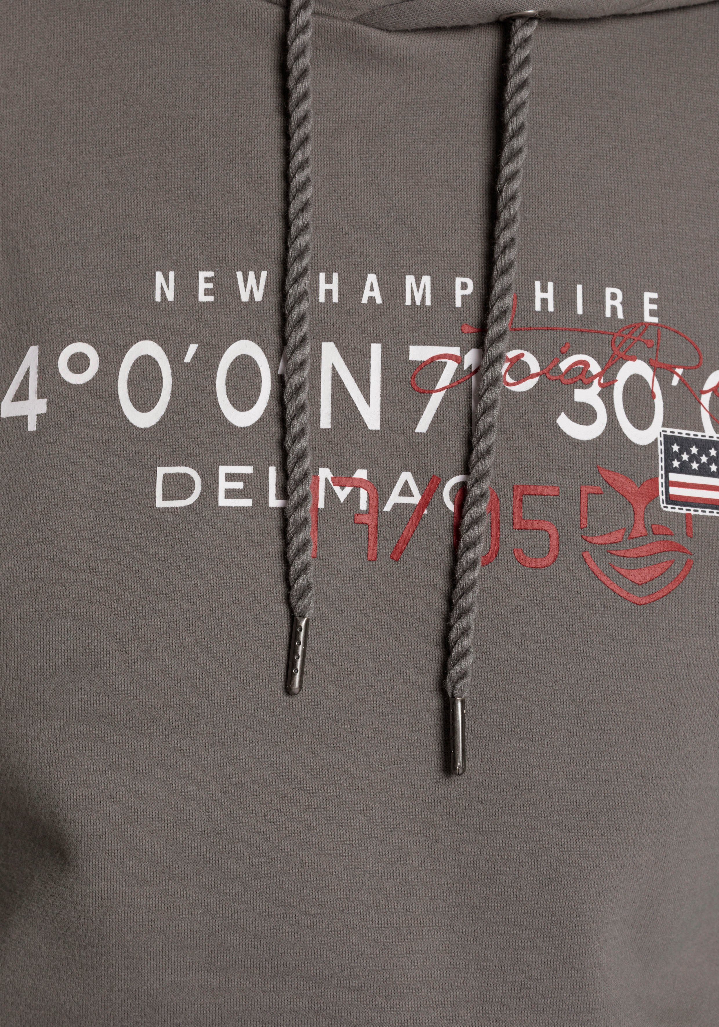 DELMAO Hoodie Lange mouwen, losse pasvorm, met print, met capuchon