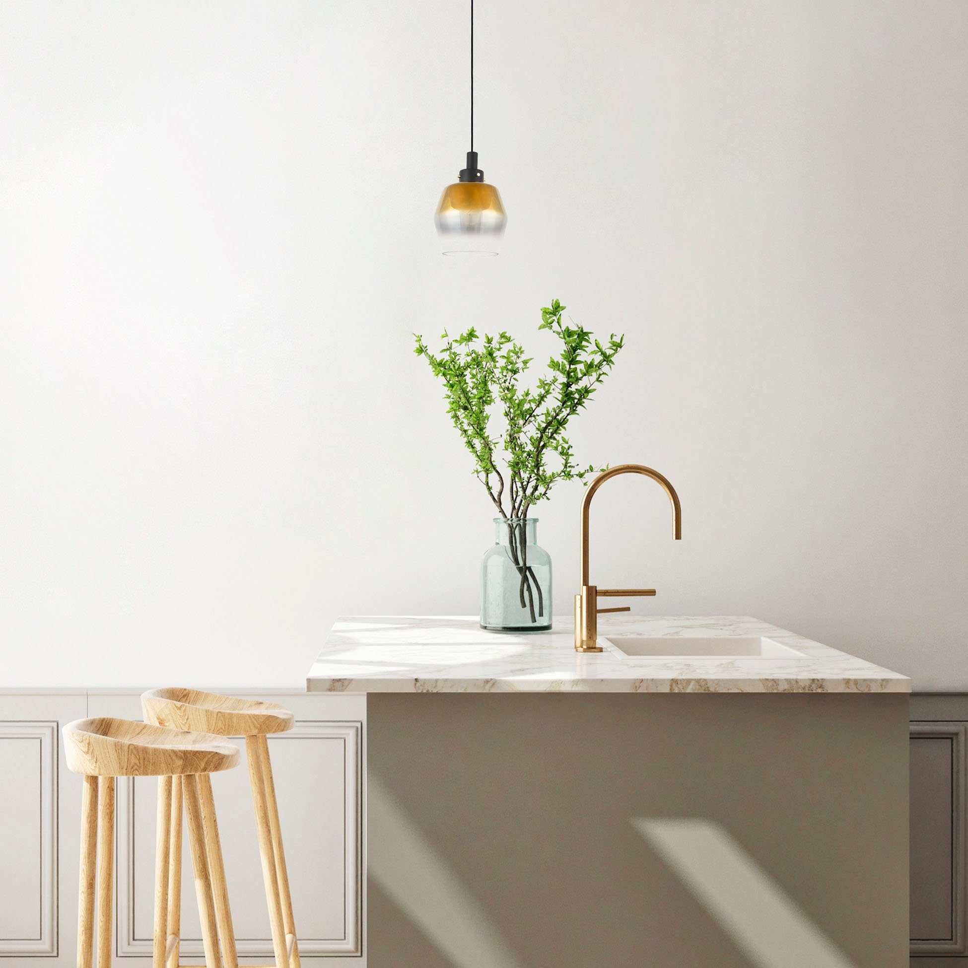 Paco Home Hanglamp DANA Pendellamp woonkamer glas eetkamer modern industrieel bar E27