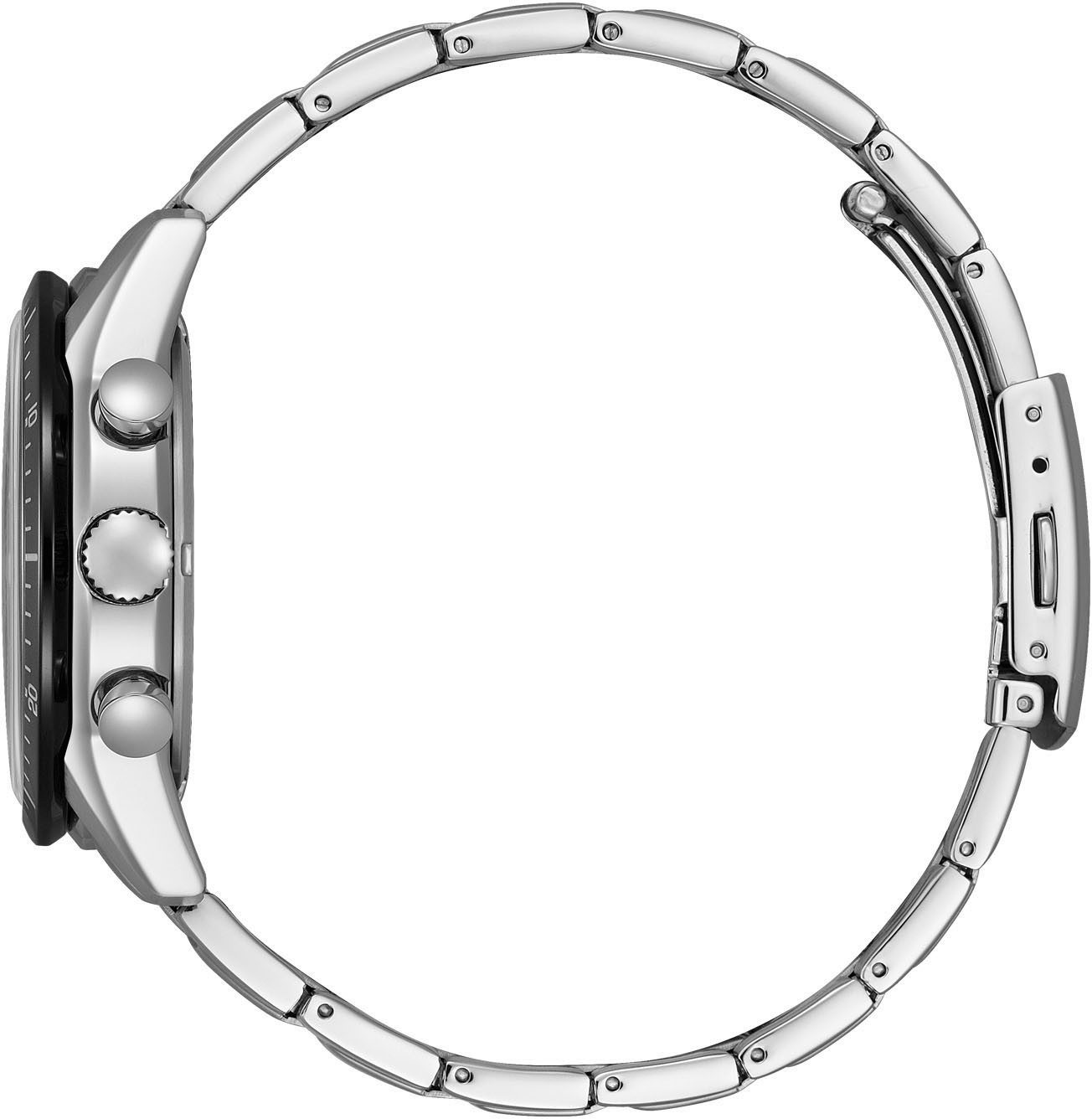 Citizen Chronograaf Polshorloge, solar, herenhorloge, roestvrijstalen band, analoog, dag, stopwatchfunctie