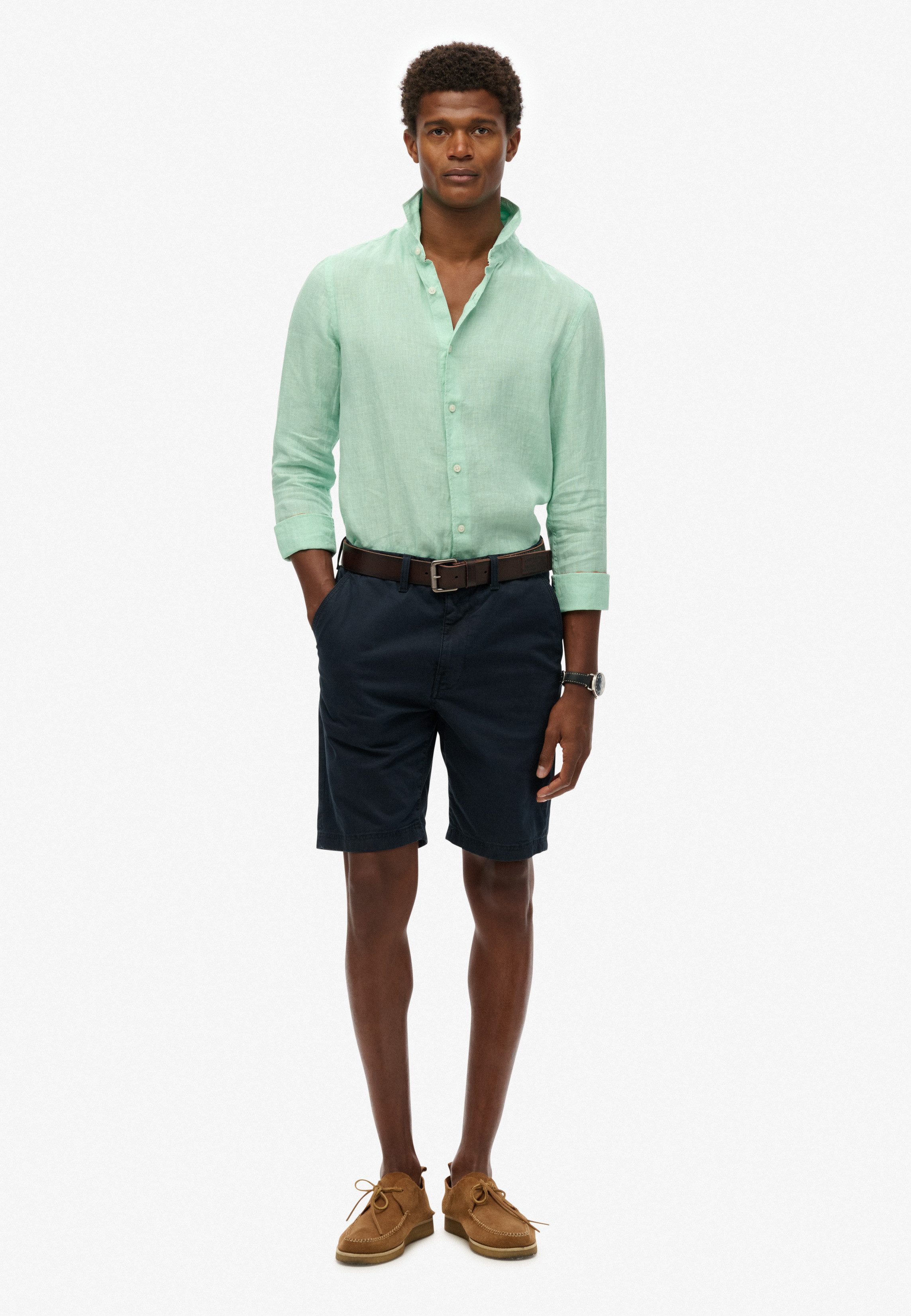 Superdry Overhemd met lange mouwen VACATION L/S LINEN SHIRT