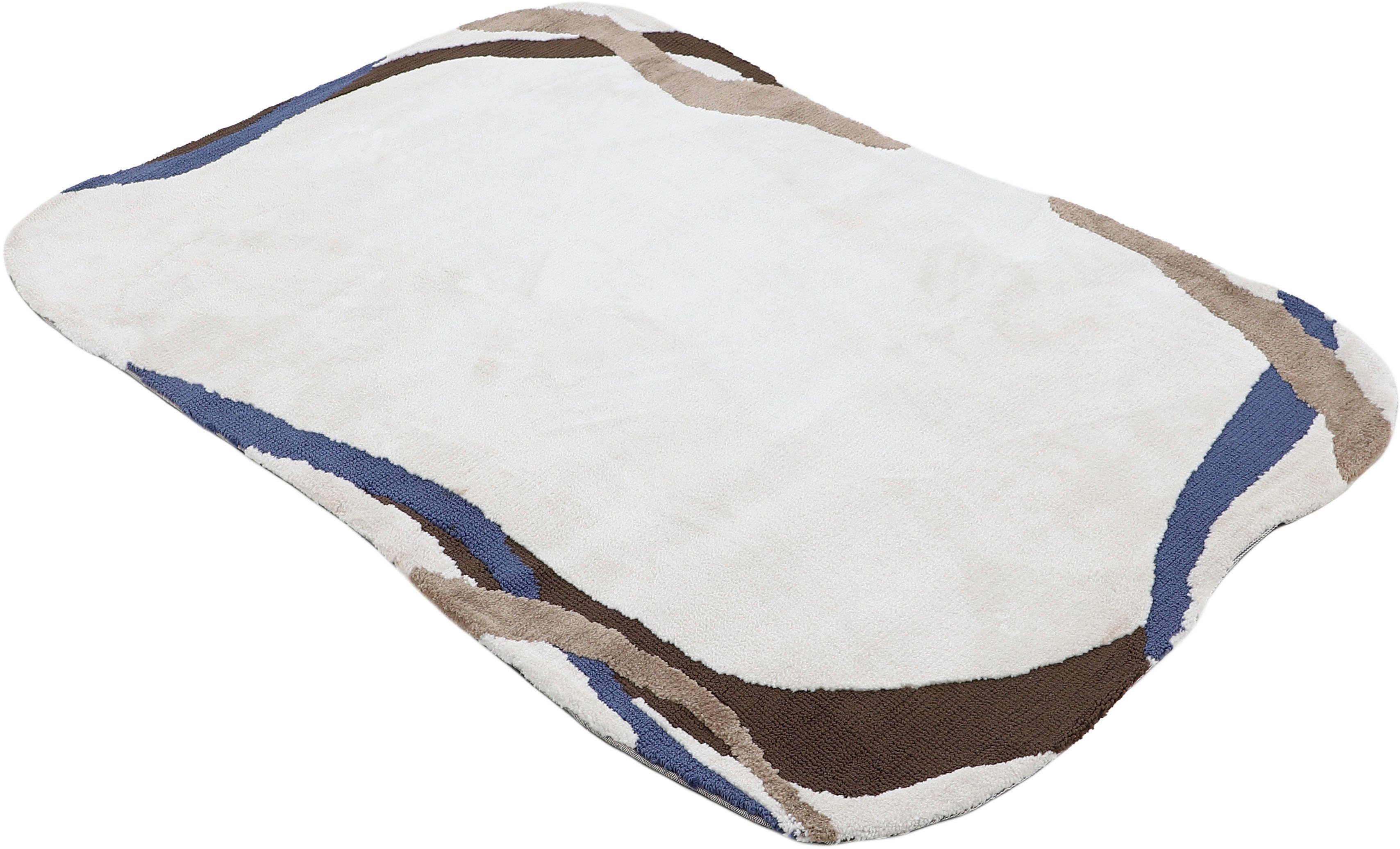 carpetfine Vloerkleed Holly 6 Effen kleuren, met bies, woonkamer