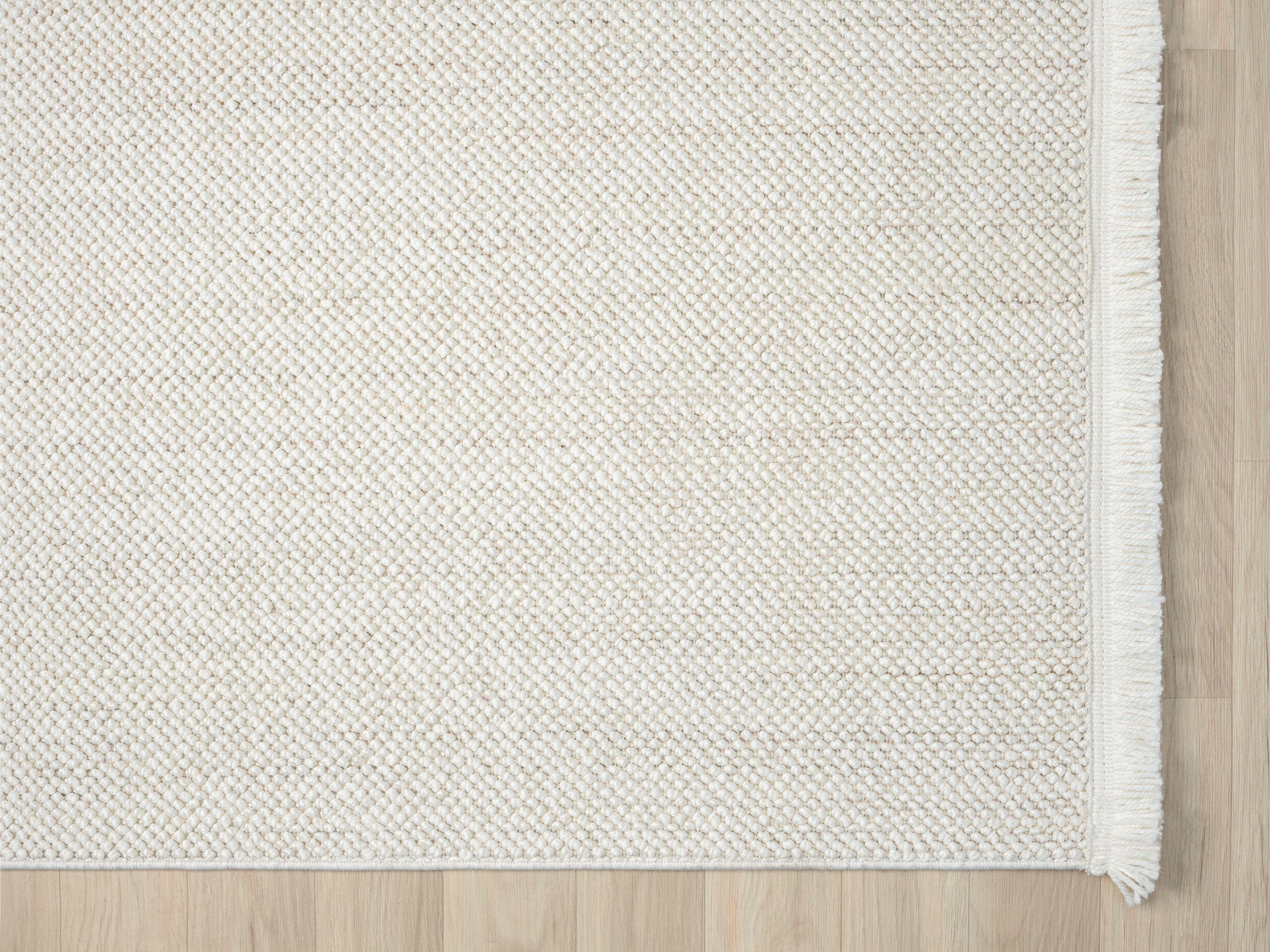 Myflair Möbel & Accessoires Vloerkleed AVA Uni-kleuren, gemêleerd, sisal-look, ook in rond verkrijgbaar, met franjes