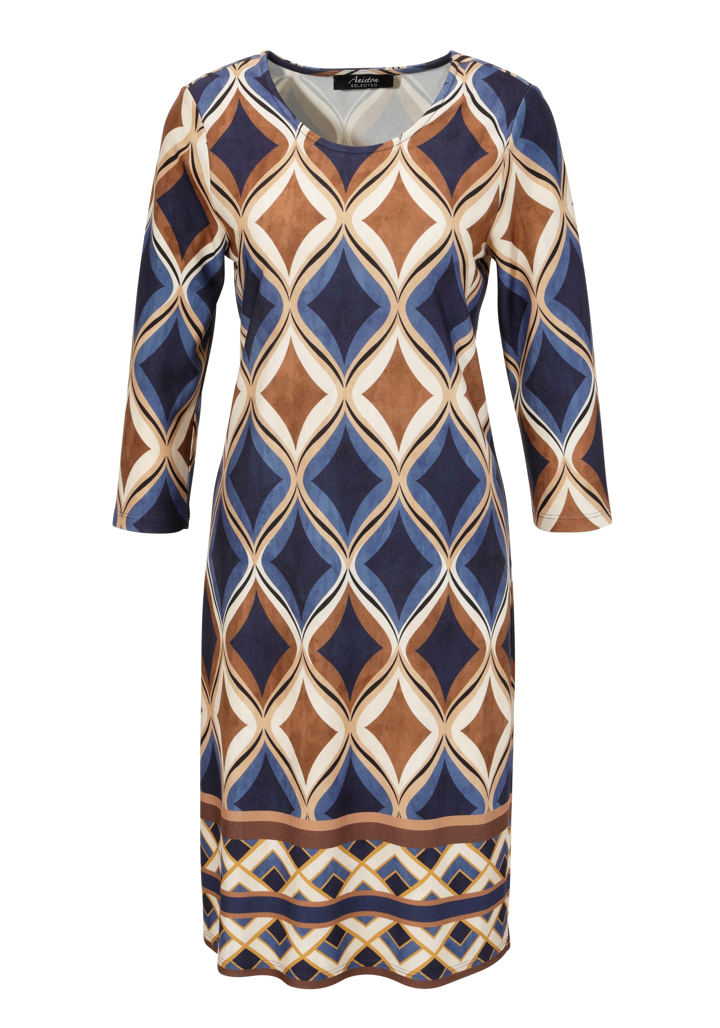 Aniston SELECTED Mini-jurk met lichte taillering en elegante print