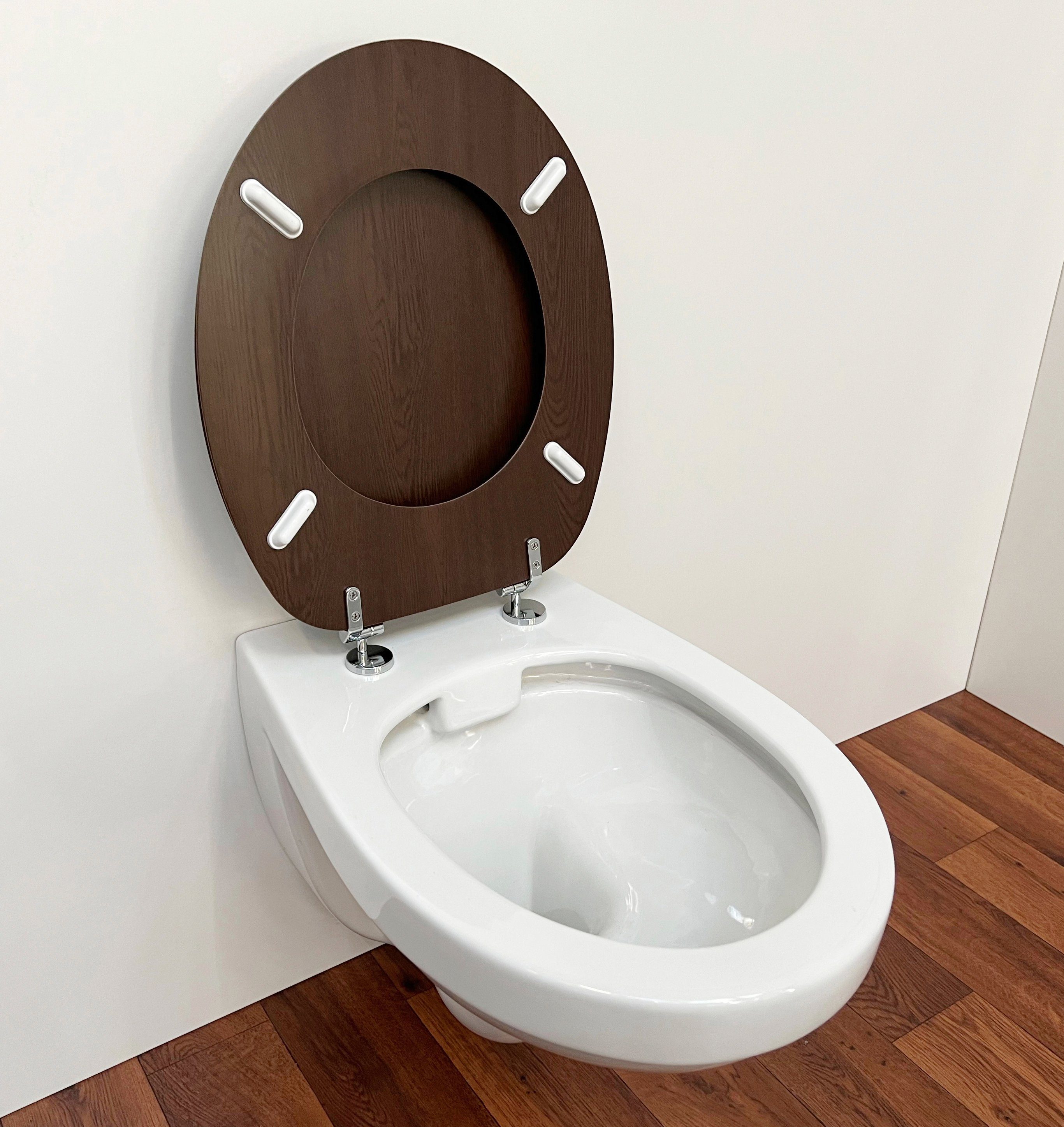 ADOB Toiletzitting uiterst stabiel, messing verchroomde scharnieren