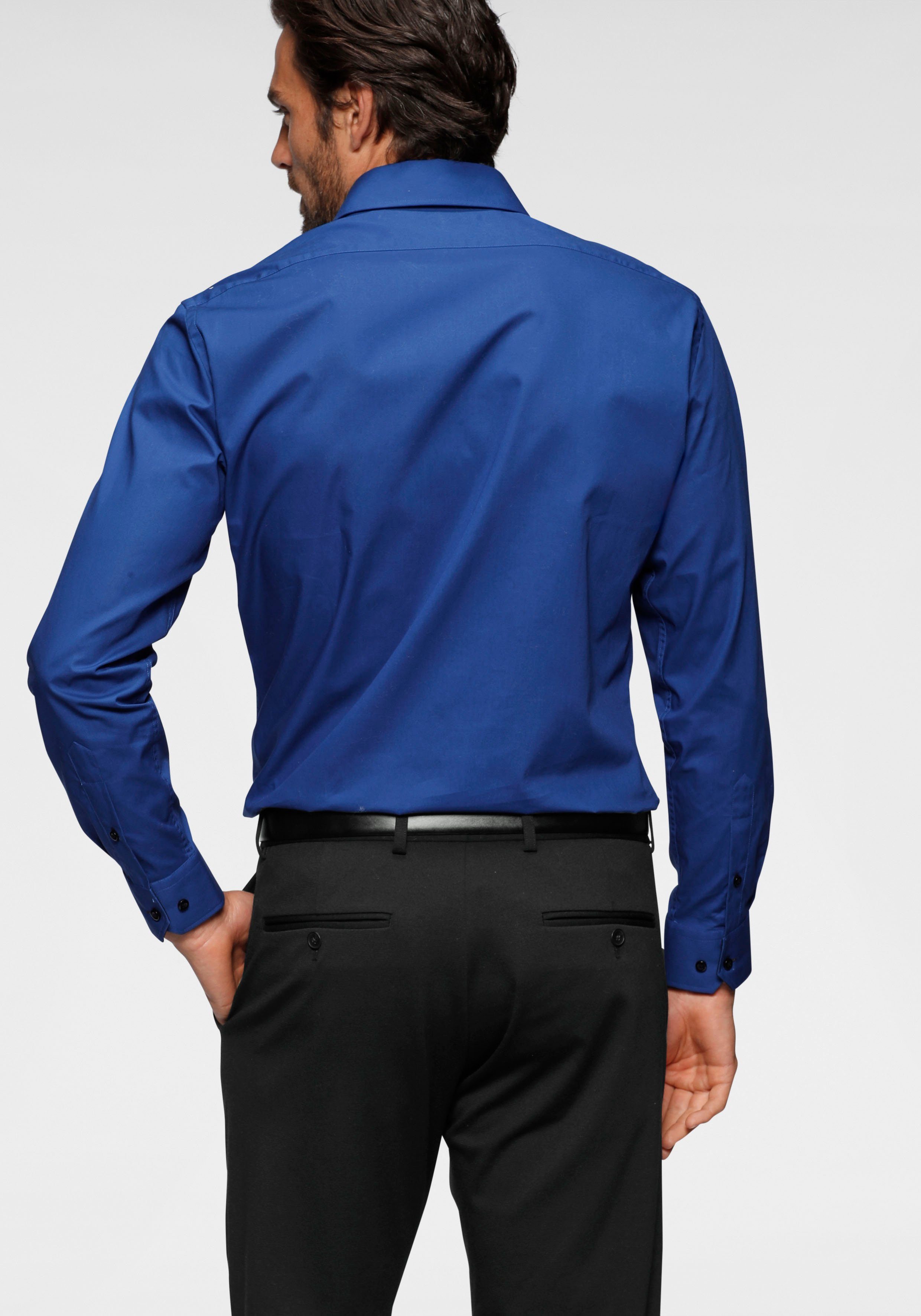 Bruno Banani Overhemd met lange mouwen Contrastbeleg