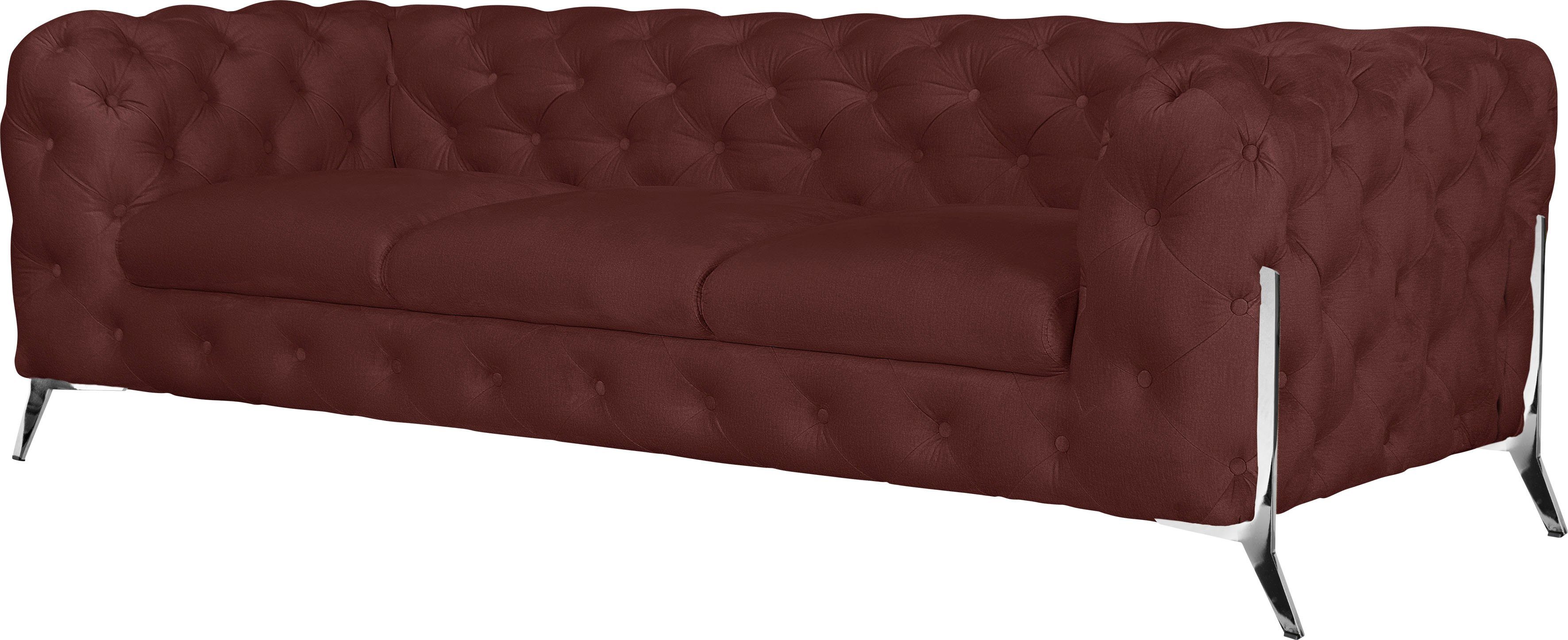 Leonique Chesterfield-bank Amaury luxueuze capitonnage, moderne chesterfield look, kleur van de poten ter keuze