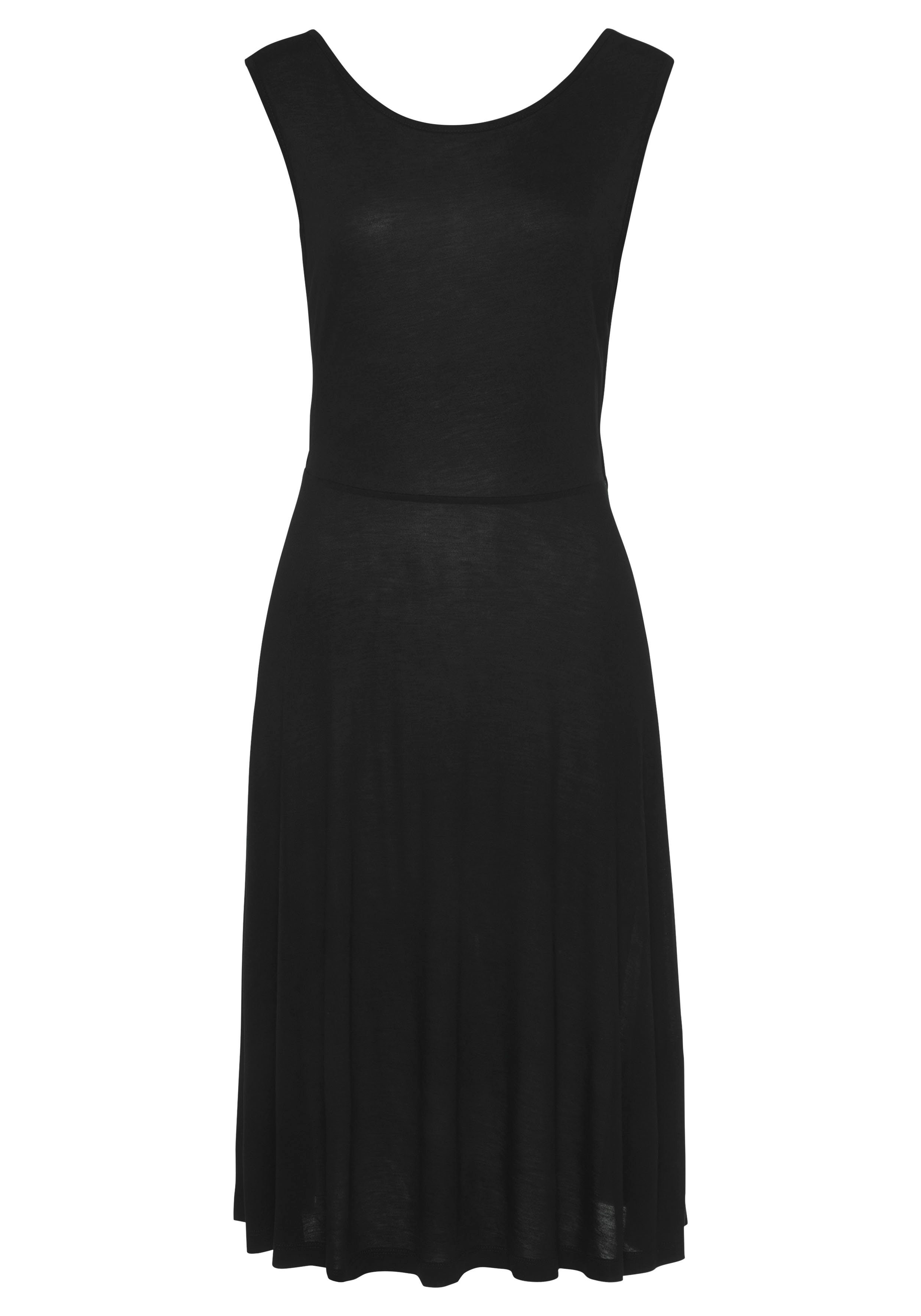 Lascana Jerseyjurk met ruguitsnijding, zomerjurk met cut-outs, basic