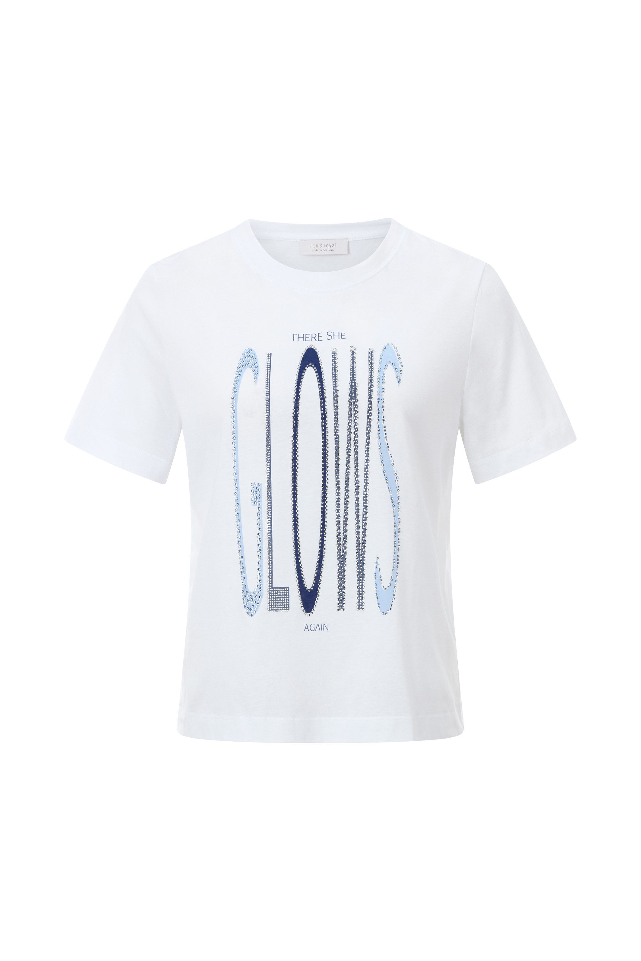 Rich & Royal Shirt met korte mouwen Print "There she GLOWS again"