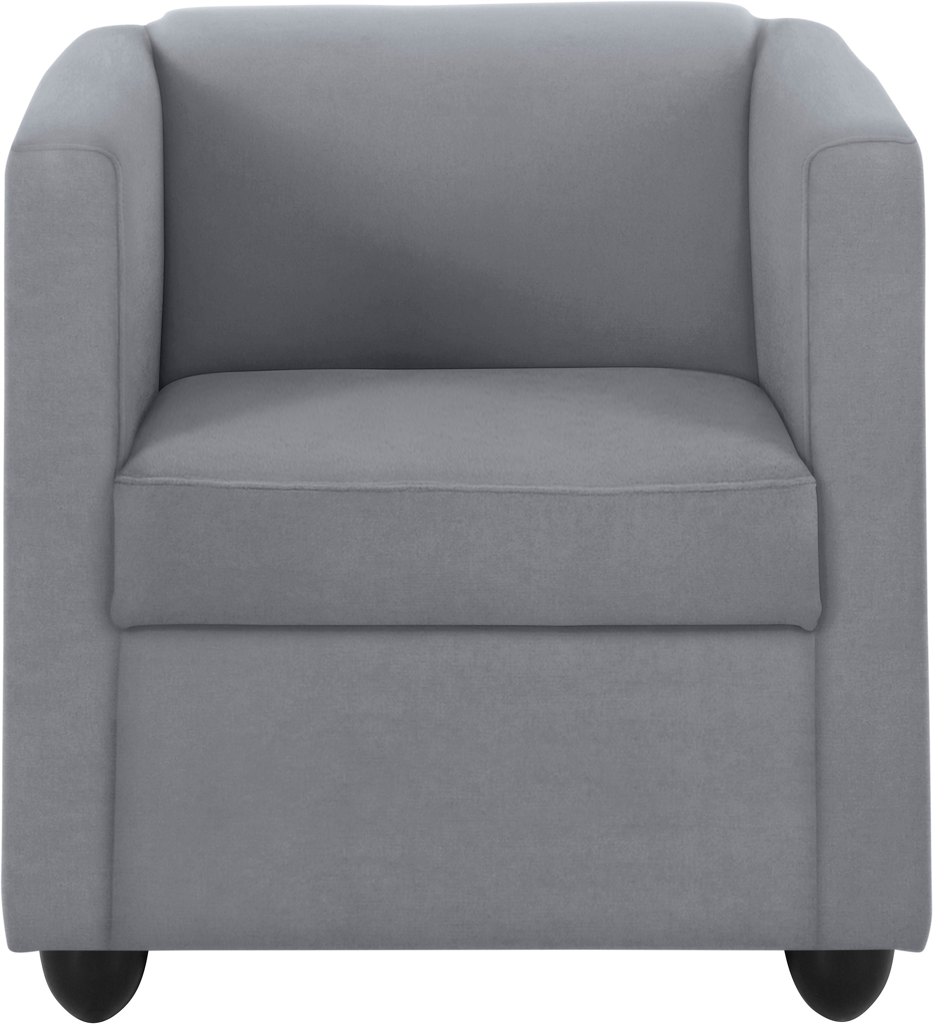 LOOKS BY WOLFGANG JOOP Fauteuil LooksI in veel frisse kleuren fauteuils maat Luxe-microvezel grijs