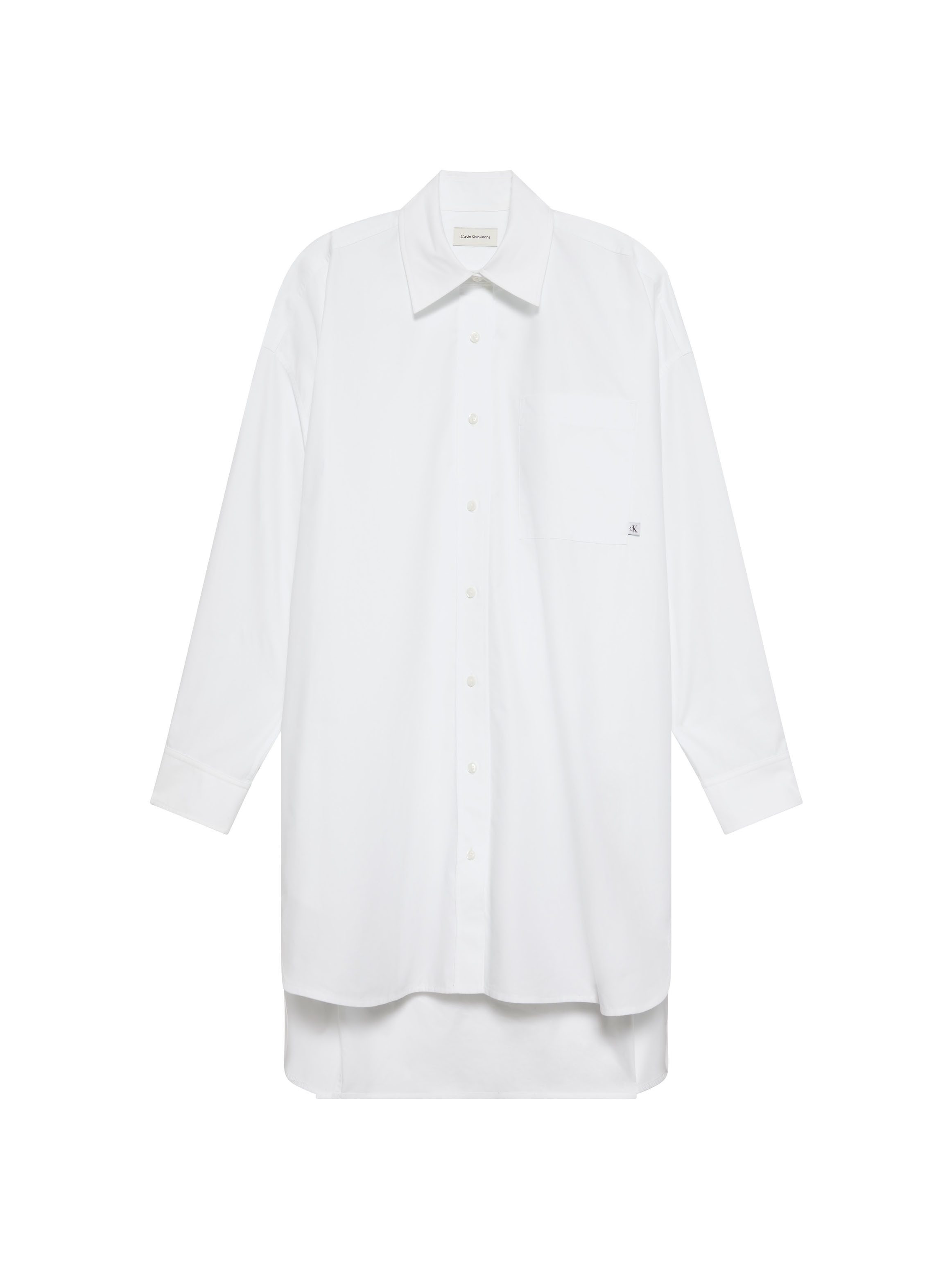 Calvin Klein Jurk met overhemdkraag Cotton Oversized Mini Shirtdress