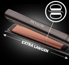 Revlon Straightener RVST2175 125mm, afgeronde, beweegbare bladen in 10 seconden klaar voor gebruik