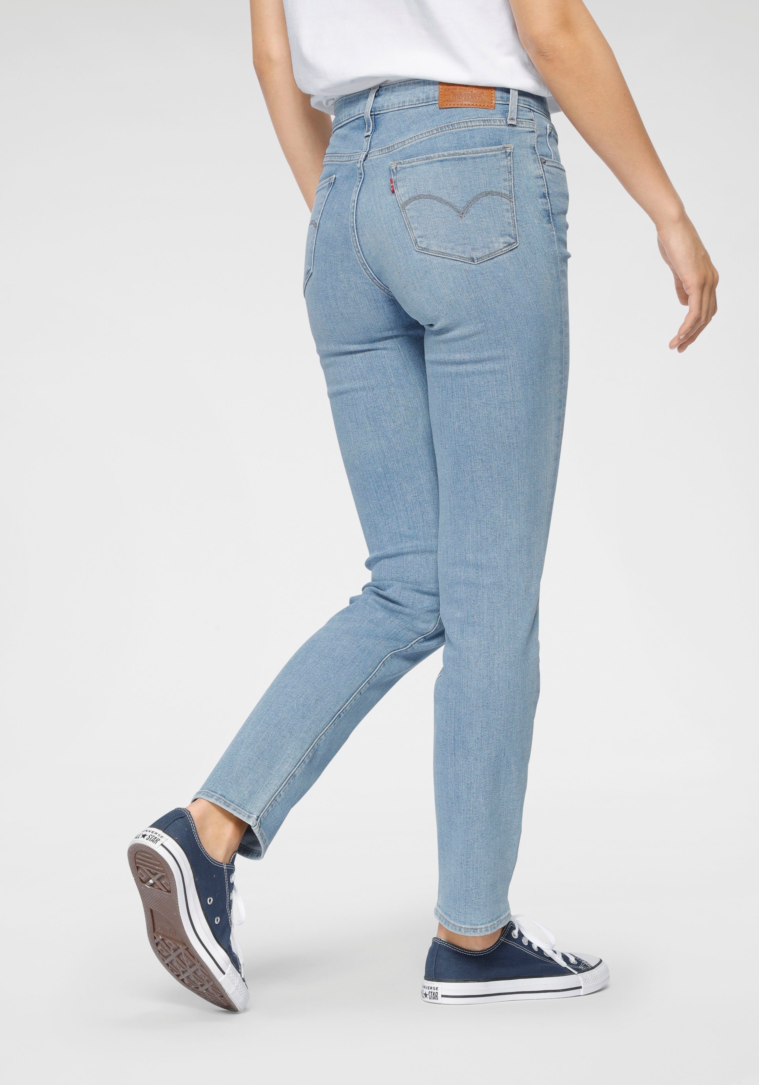 Levi's 712 SLIM Zwart - Gratis levering | Spartoo.nl ! - Textiel Skinny  jeans Dames € 79,19