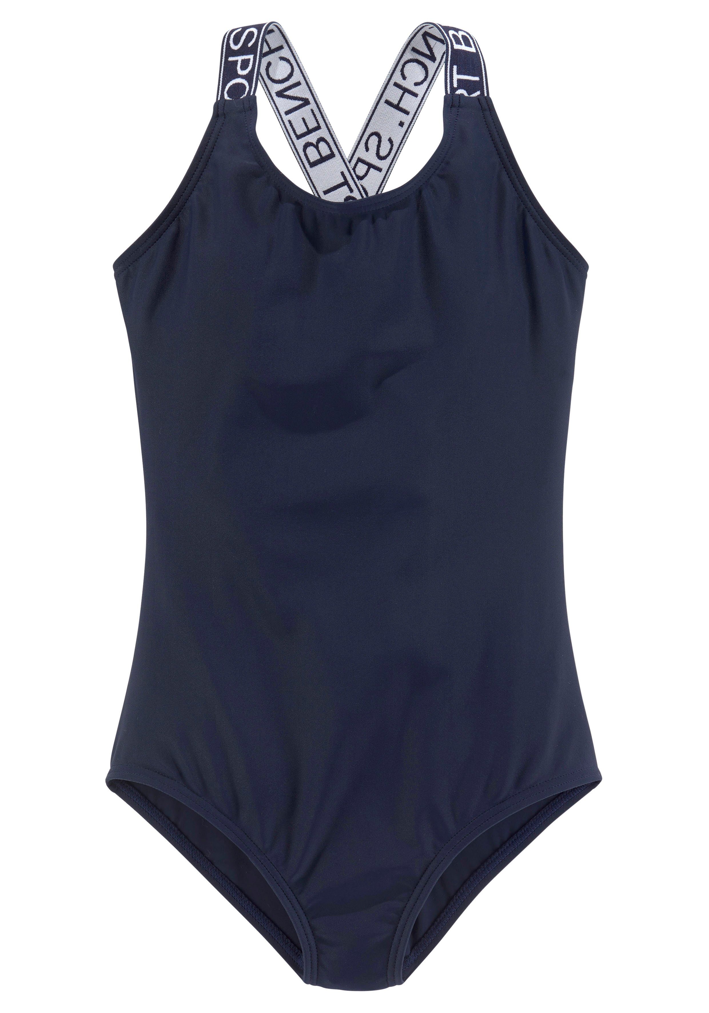 Bench. Badpak Yva Kids in een sportief design en kleuren meisjes badpakken maat 158/164 blauw