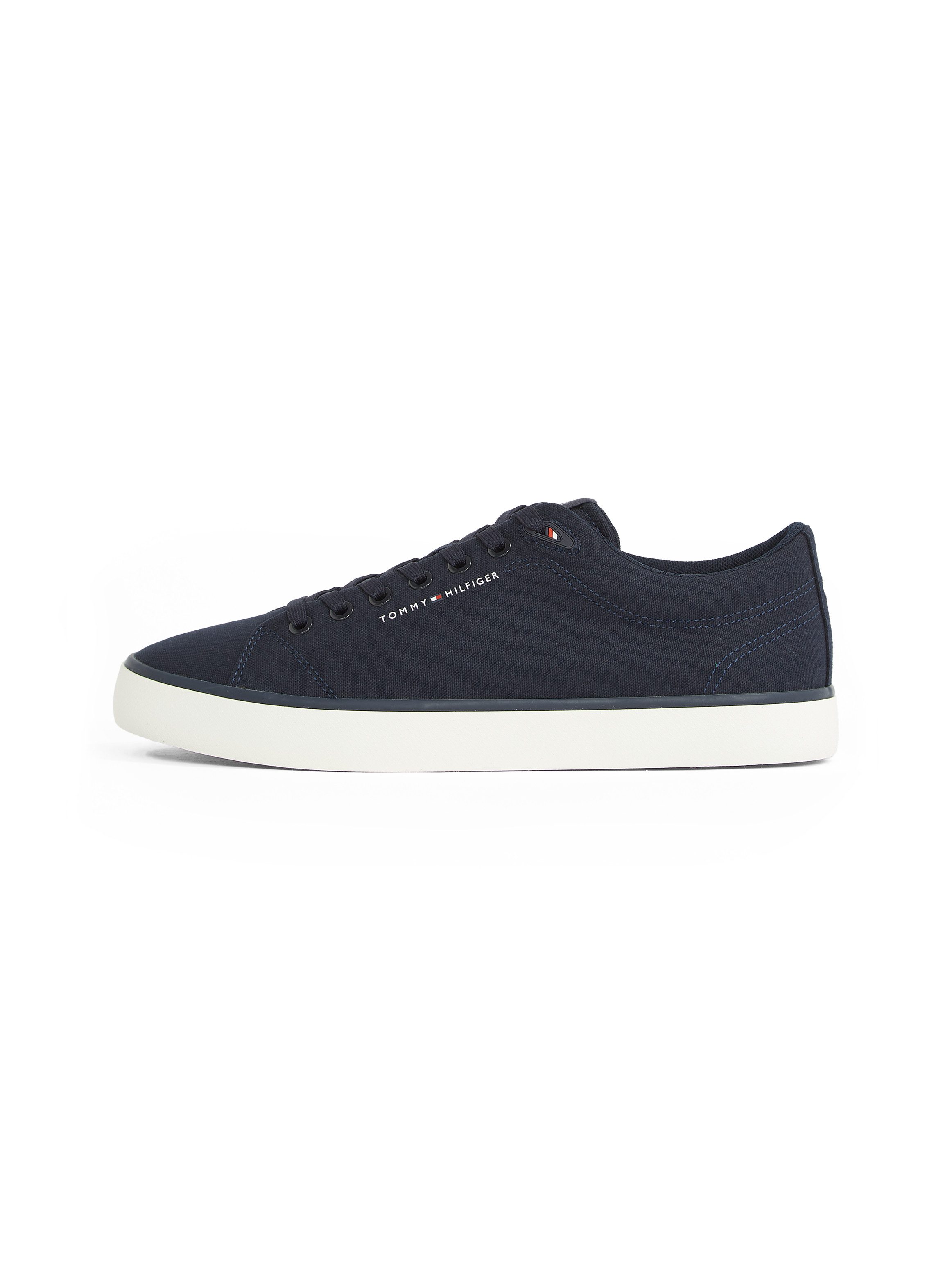 Tommy Hilfiger Sneakers TH HI VULC LOW CORE CANVAS , vrijetijdsschoen, lage schoen, veterschoenen met zacht gepolsterde schacht