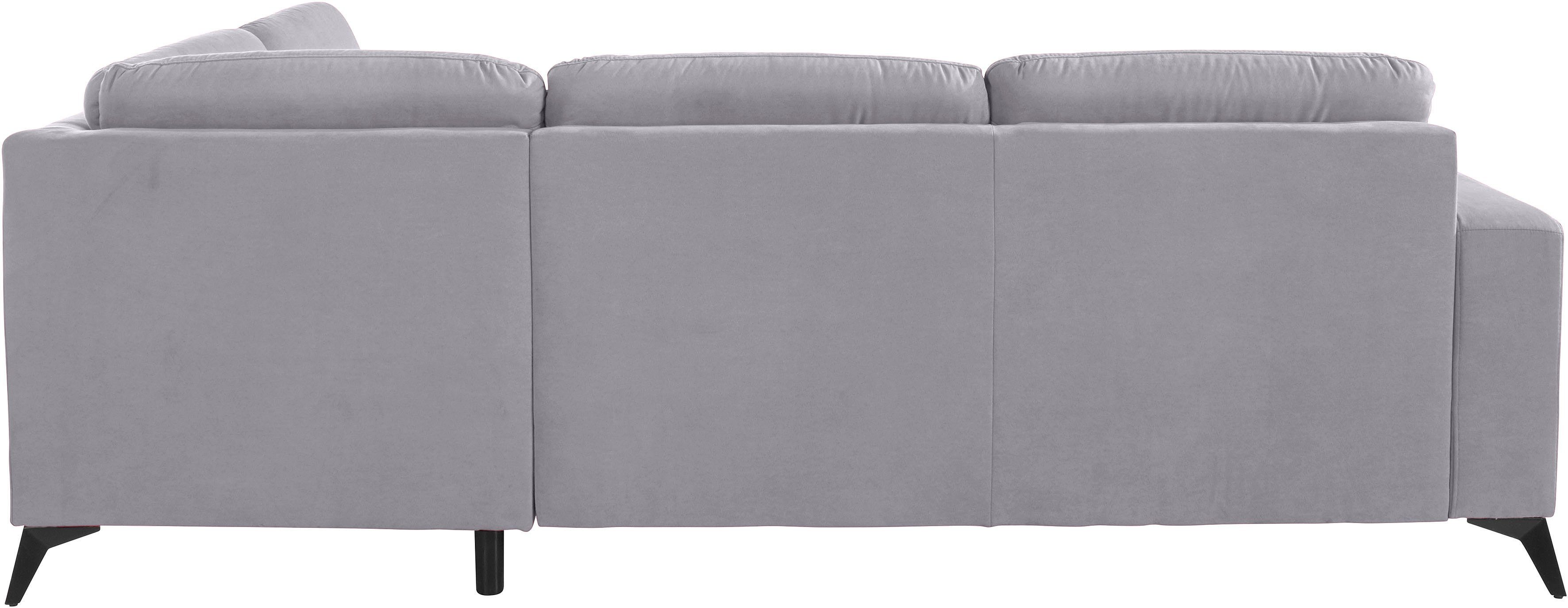 Places of Style Hoekbank Lolland L-vorm Naar keuze met slaapfunctie en bergruimte, ook met afwasbare bekleding