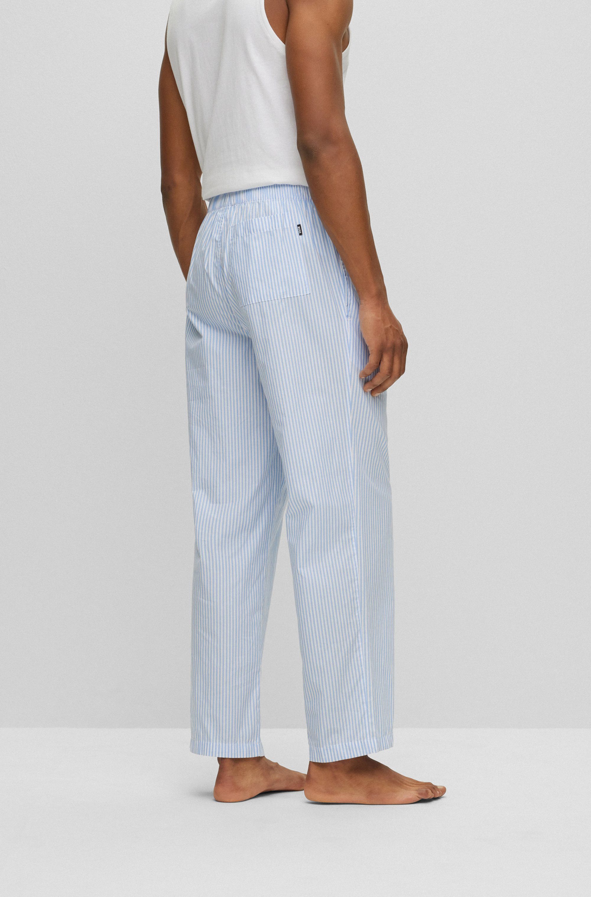 BOSS Pyjama Stripe Pants in modieuze strepen & boss logo-opdruk