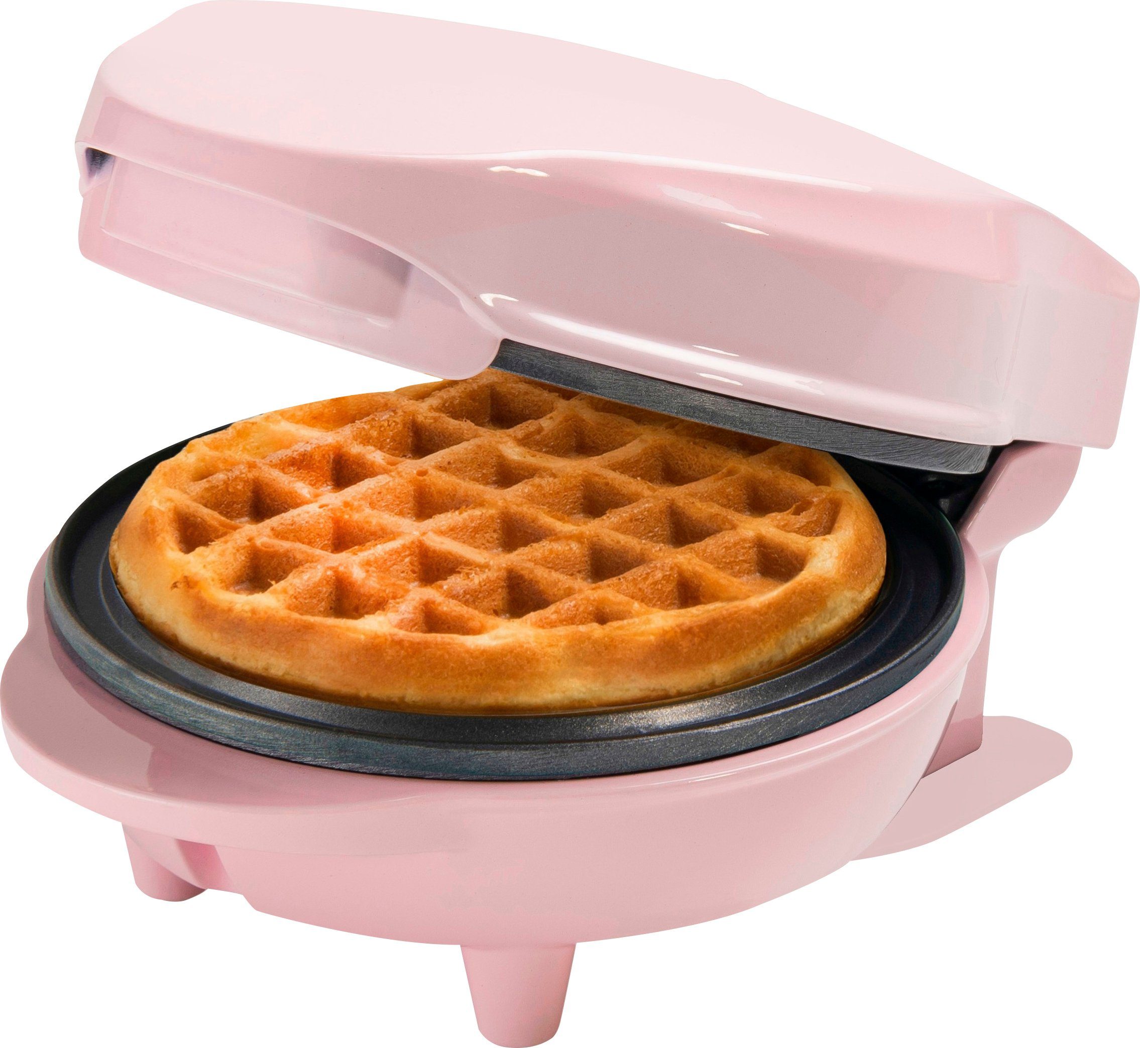bestron Wafelijzer AMW500 Mini voor klassieke wafels, kleine wafelmaker met antiaanbaklaag