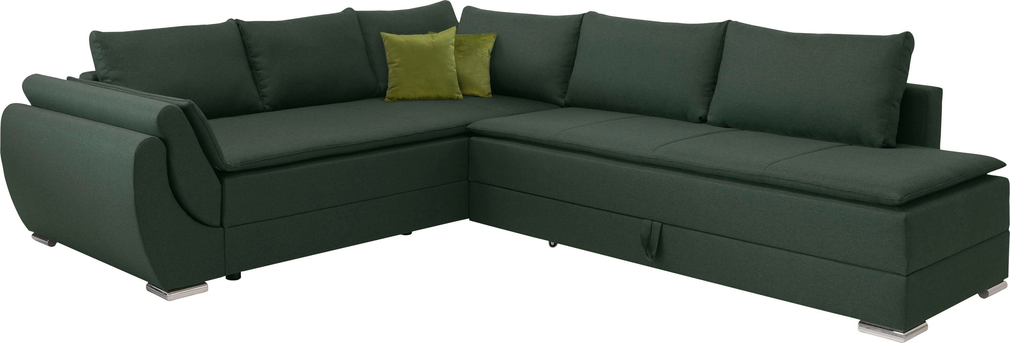 INOSIGN Hoekbank Göteborg met boxspring-slaapfunctie en bedkist, bedfunctie, topmatras