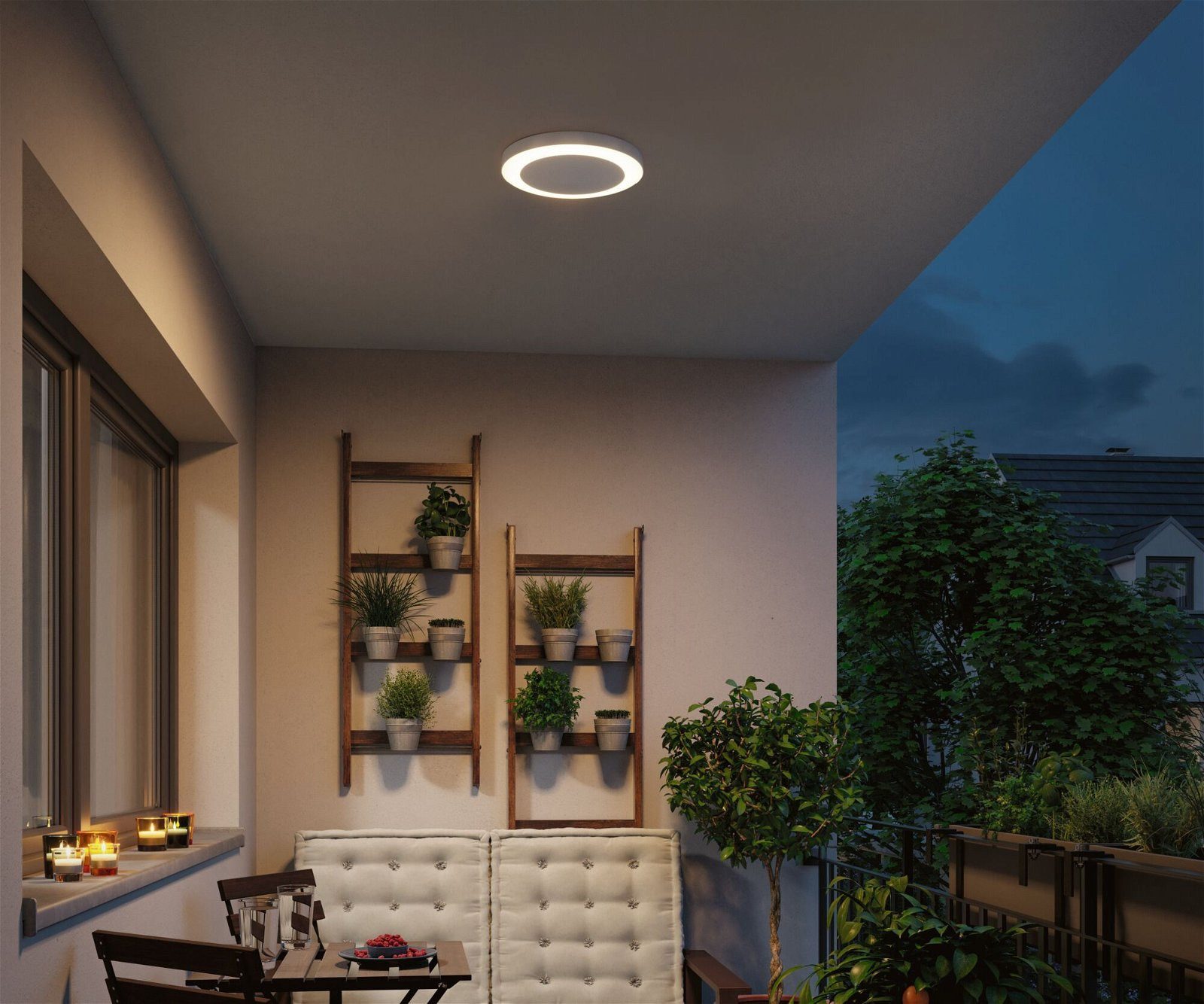 Paulmann Led-plafondlamp voor buiten Circula IP44 rond 320mm 3000K 14W 880lm 230V kunststof (1 stuk)