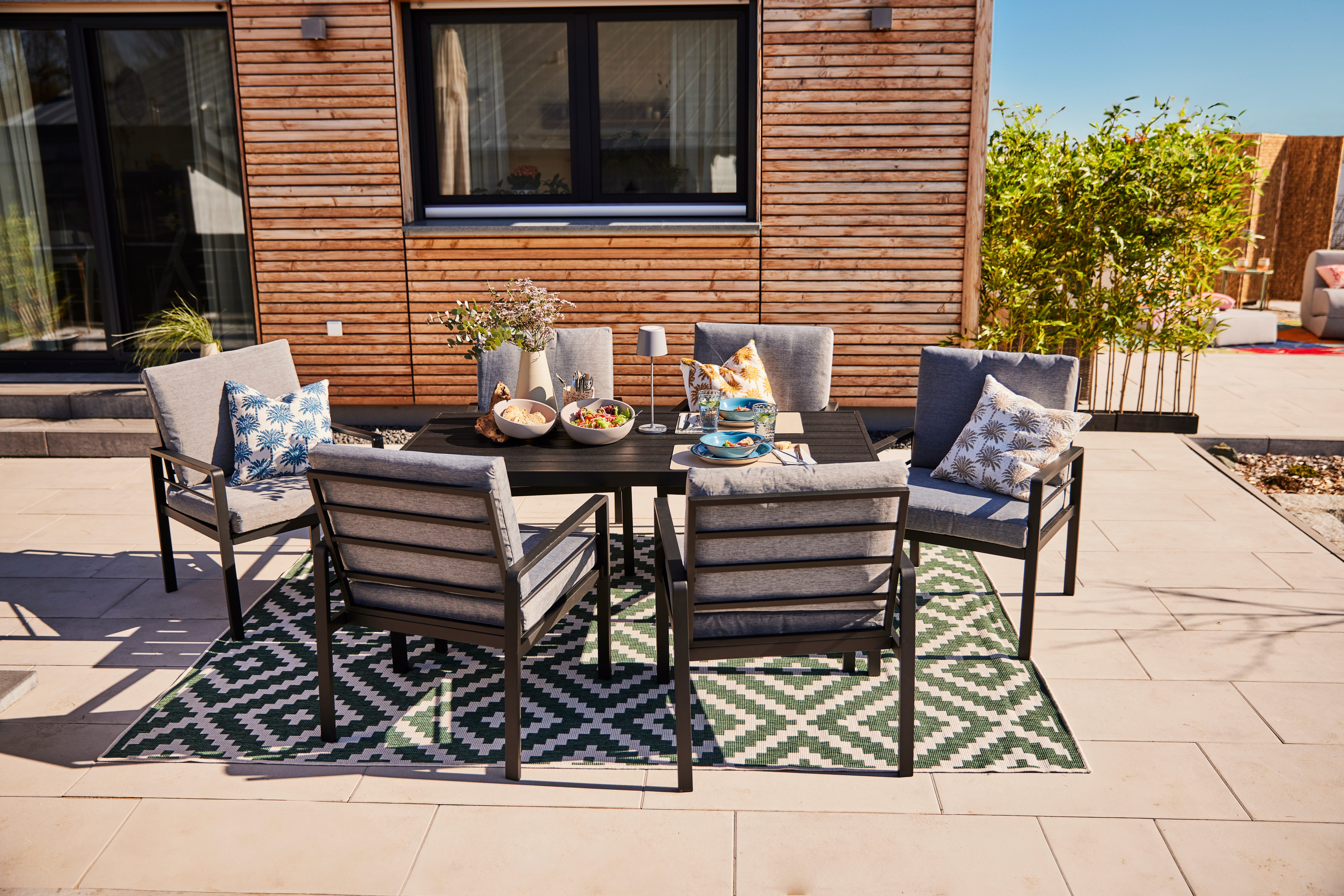 my home Vloerkleed Ronda tweezijdig te gebruiken kleed Sisal-look, platweefsel, in- en outdoor, geometrisch boho design