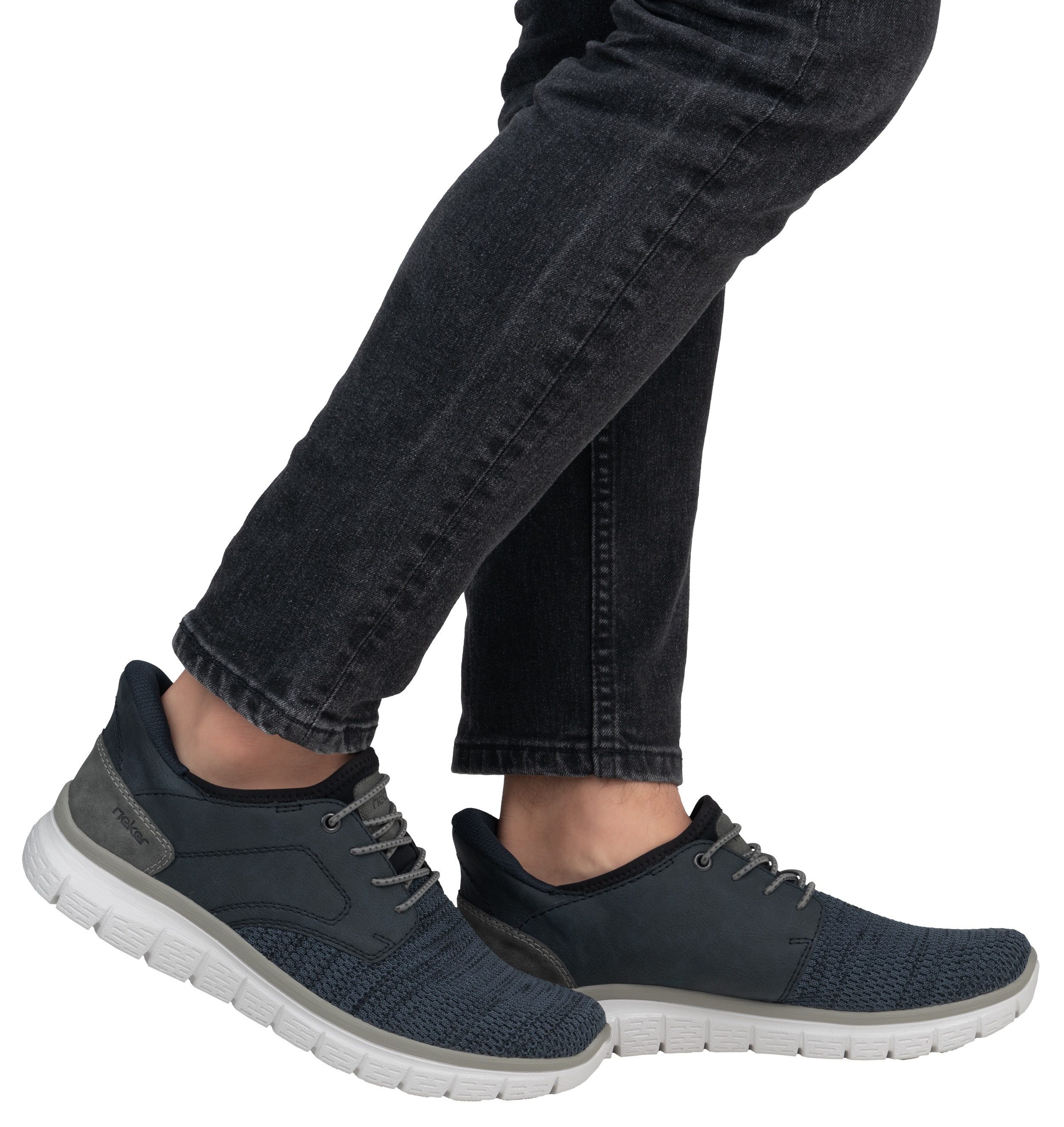 Rieker Slip-on sneakers , vrijetijdsschoen, lage schoen, instapschoen, gewatteerde hielafsluiting