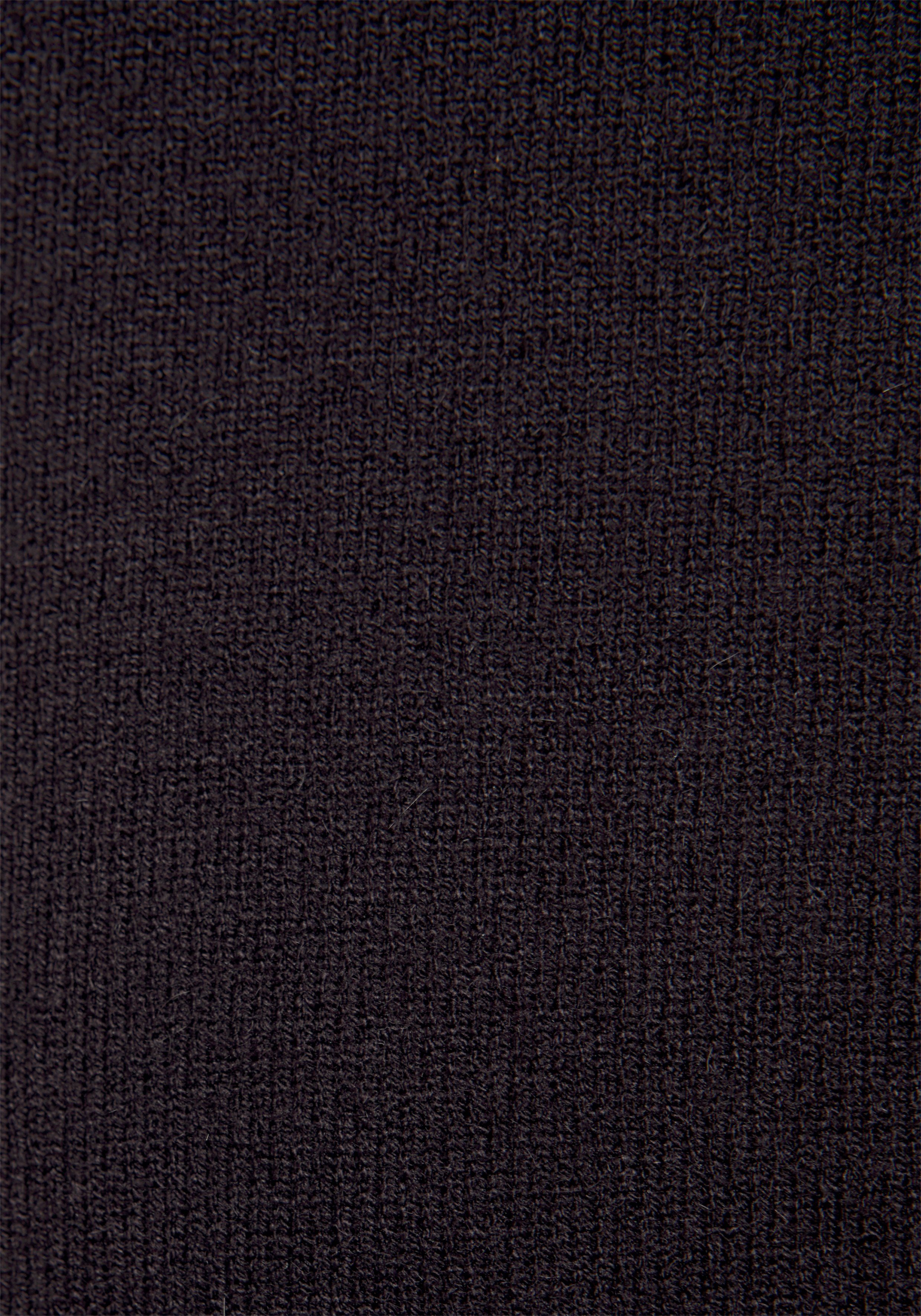 Lascana Gebreide jurk in trendy midi-lengte, figuuraccentuerende zomerjurk, basic