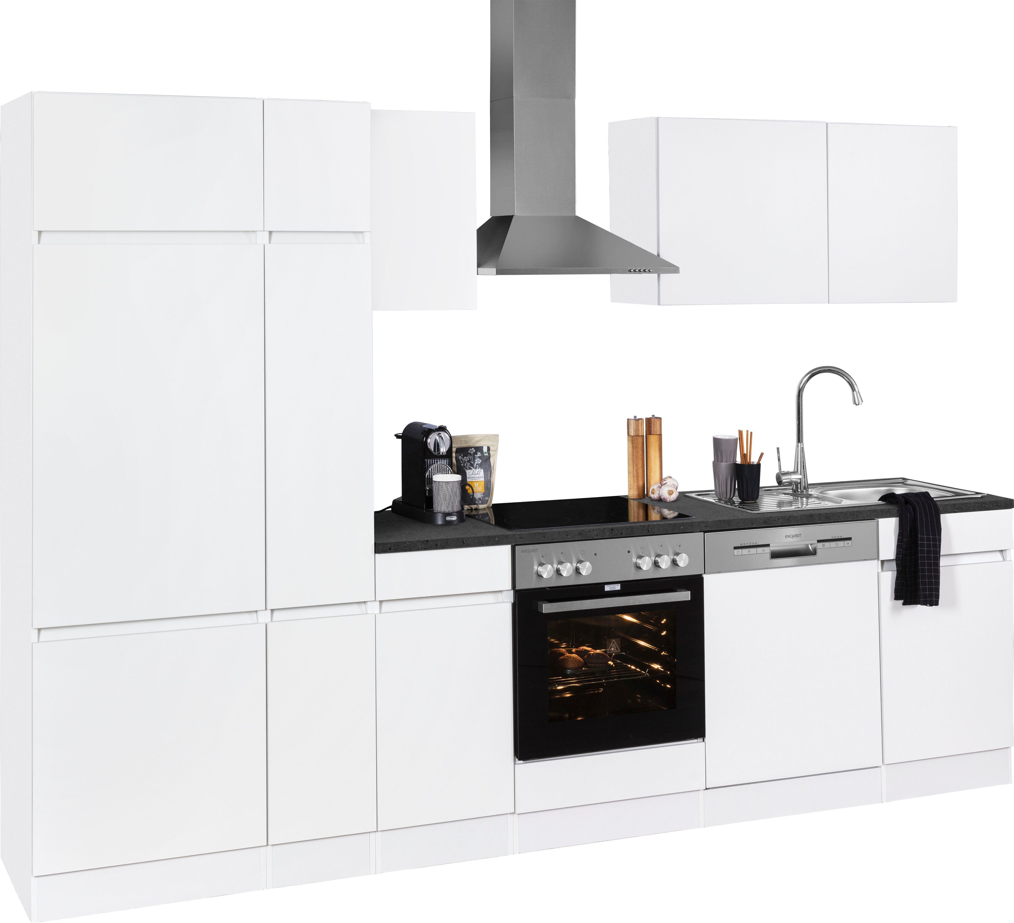 OPTIFIT Keukenblok Roth Breedte 300 cm, optioneel met elektrische apparaten, met apothekerskast