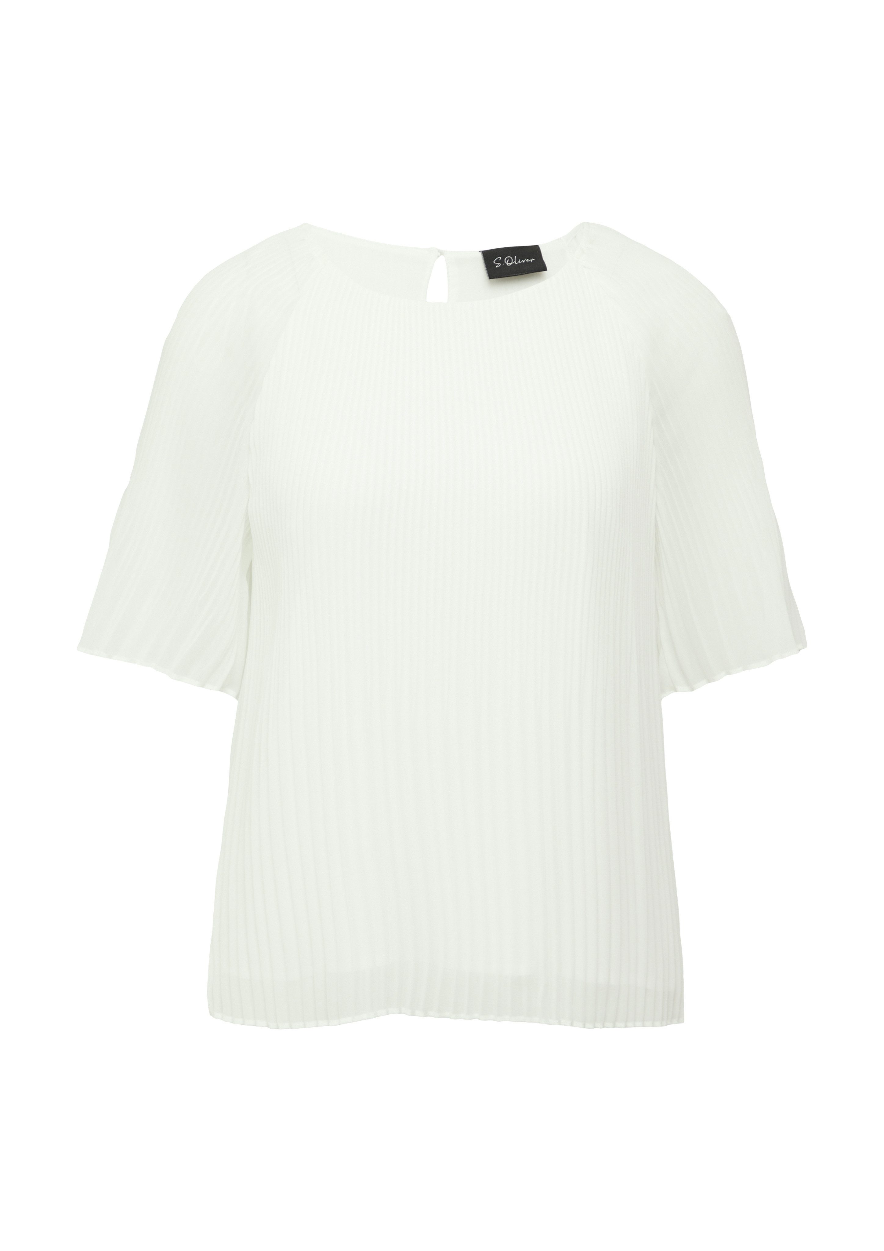 s.Oliver BLACK LABEL Blouse met korte mouwen met structuur