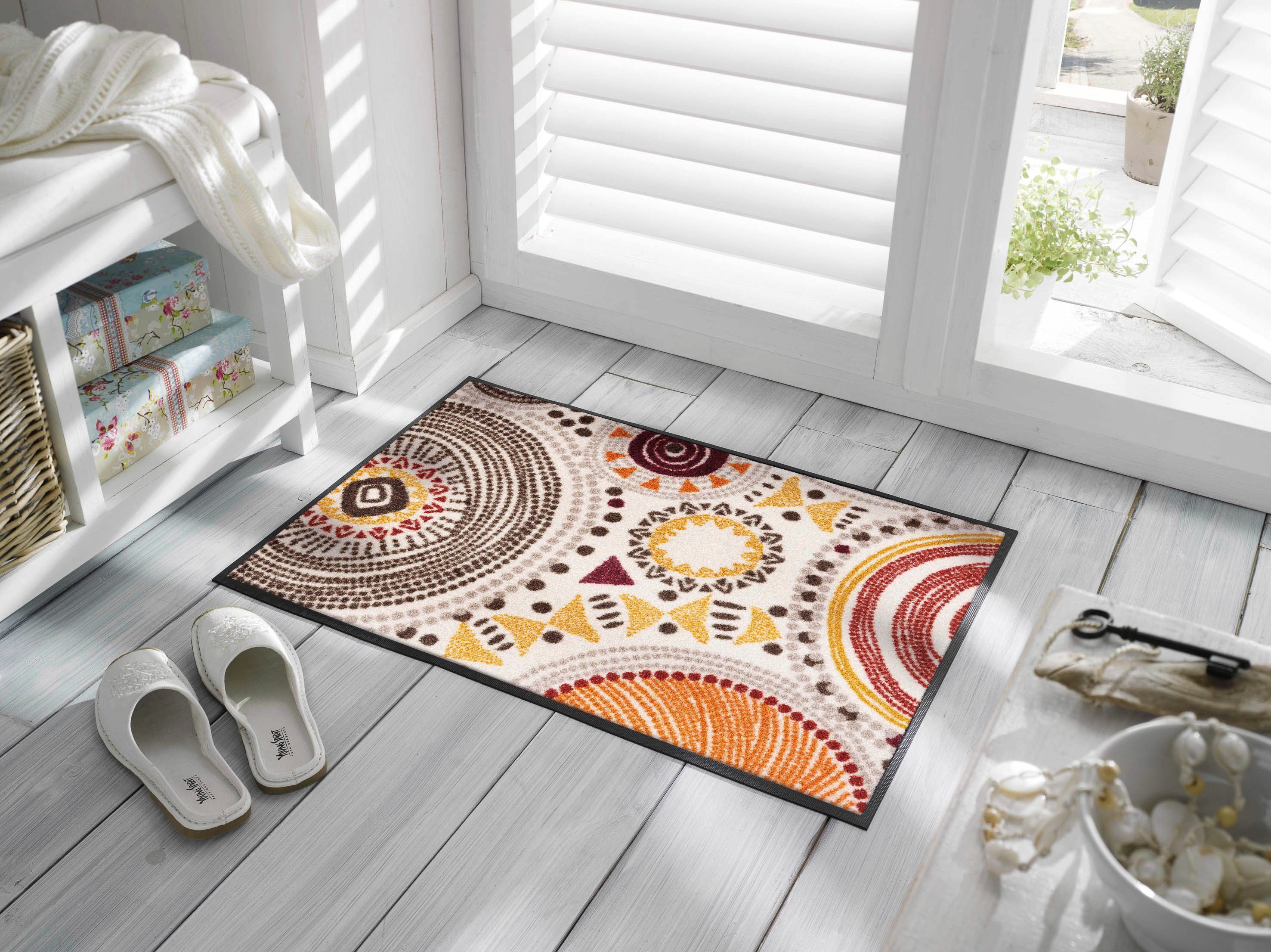 wash+dry by Kleen-Tex Mat Boho Style Inloopmat, geschikt voor binnen en buiten, wasbaar