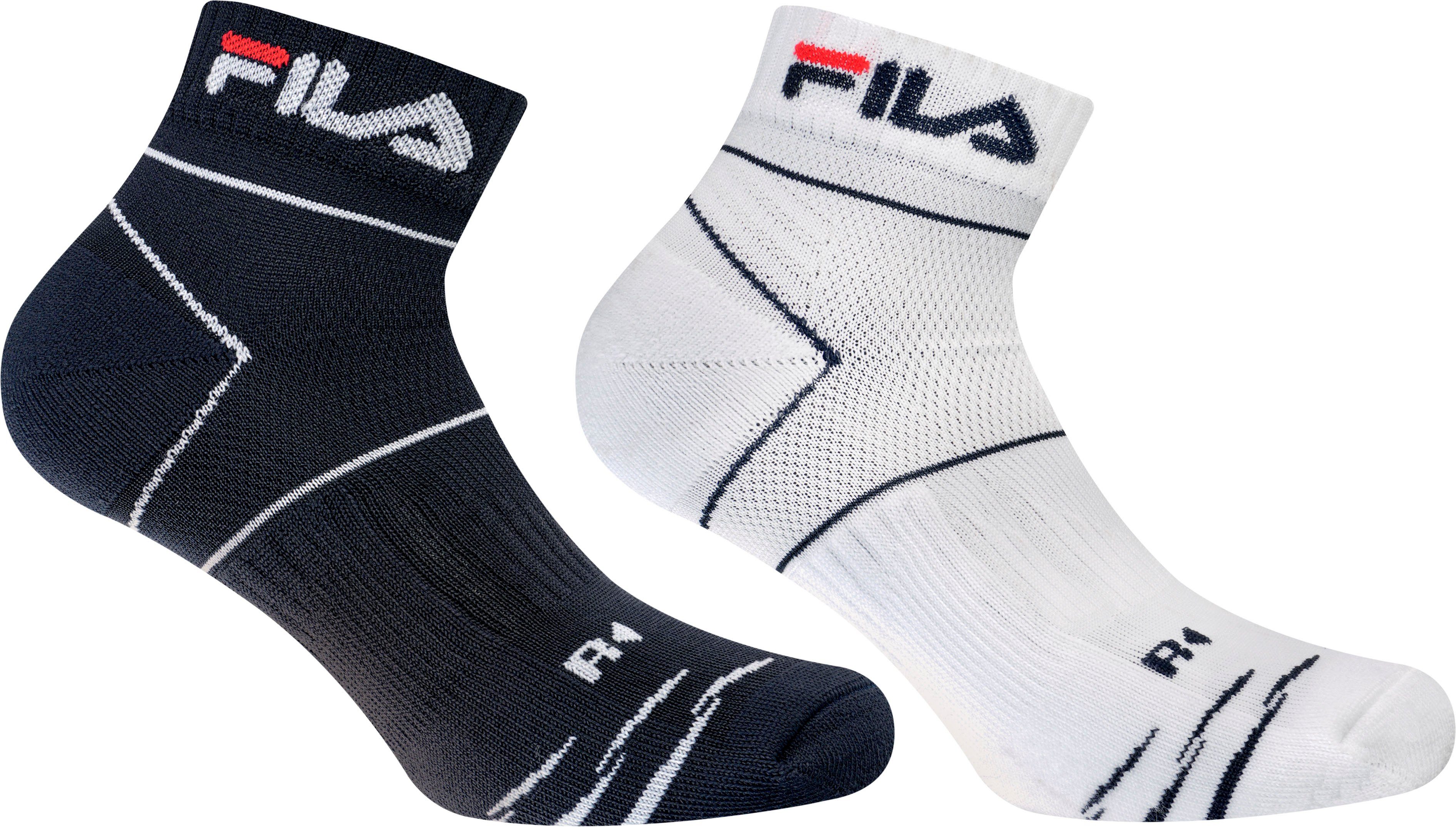 Fila Korte sokken met een logo-opschrift (2 paar)