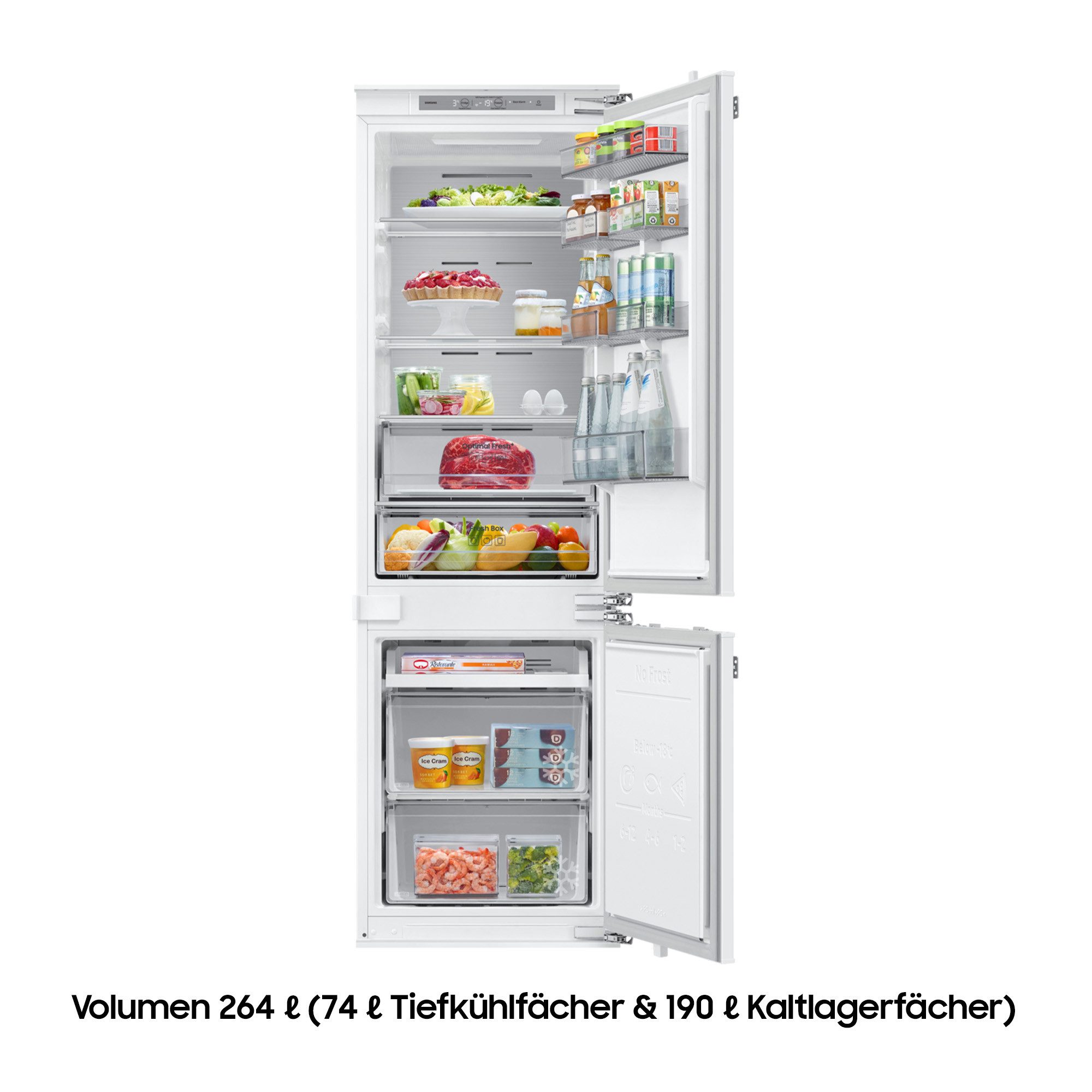 Samsung Inbouw koel-vriescombinatie BRB80F26BDFO, 177,5 cm x 54 cm