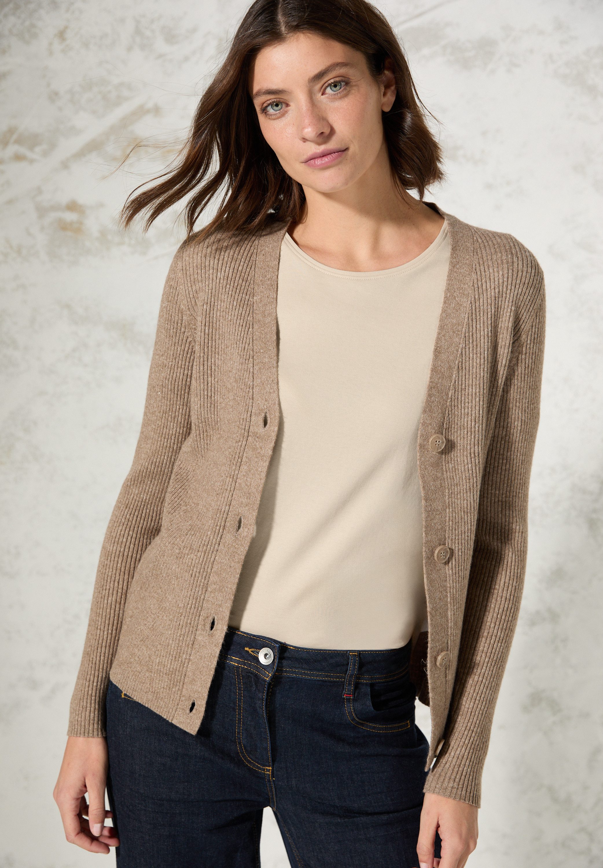 Cecil Shirt met ronde hals Stijl Lena met korte mouwen