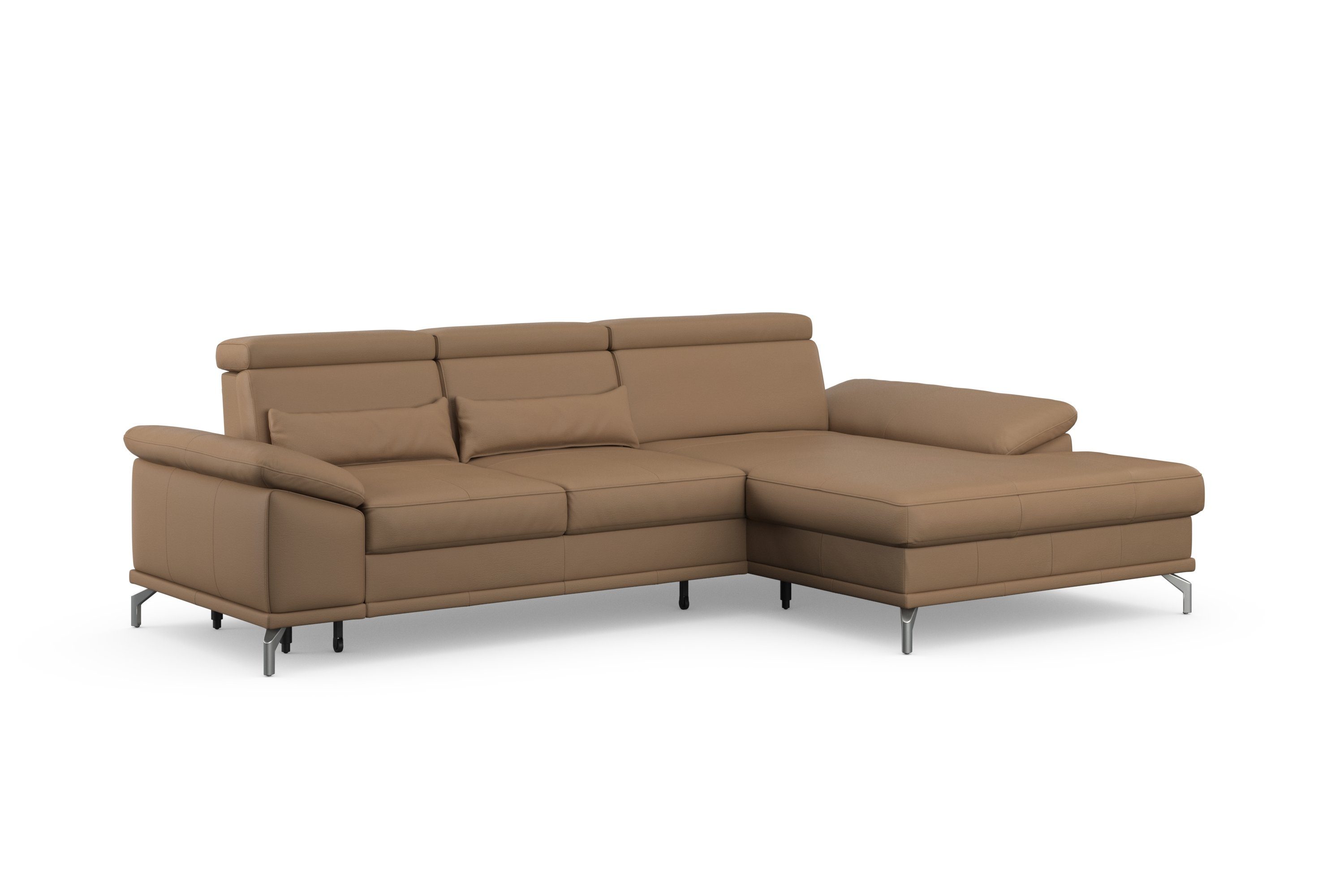 sit&more Hoekbank Cabrio L-vorm, met zitdiepteverstelling, arm- en hoofdsteunverstelling