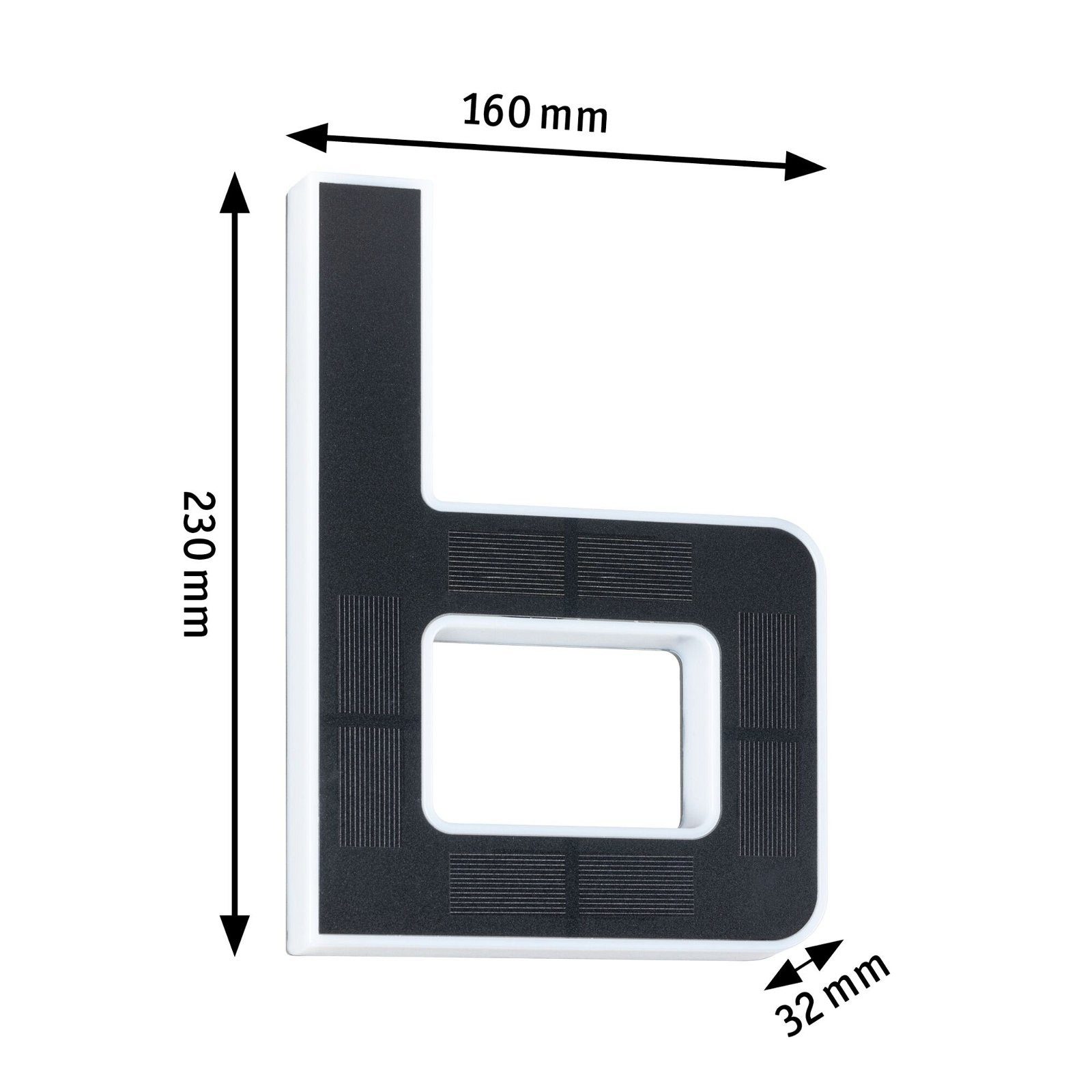 Paulmann Led-wandlamp voor buiten Solar Huisnummer LED-module, huisnummers, letters kiesbaar, accu verwisselbaar (1 stuk)