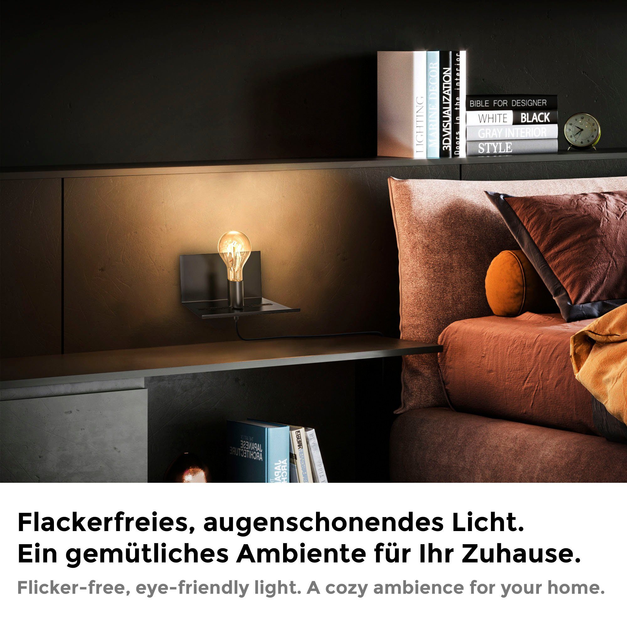 B.K.Licht Led-verlichting BK_LM1404 LED lichtbron 2-delige set E27 A75 (2 stuks)