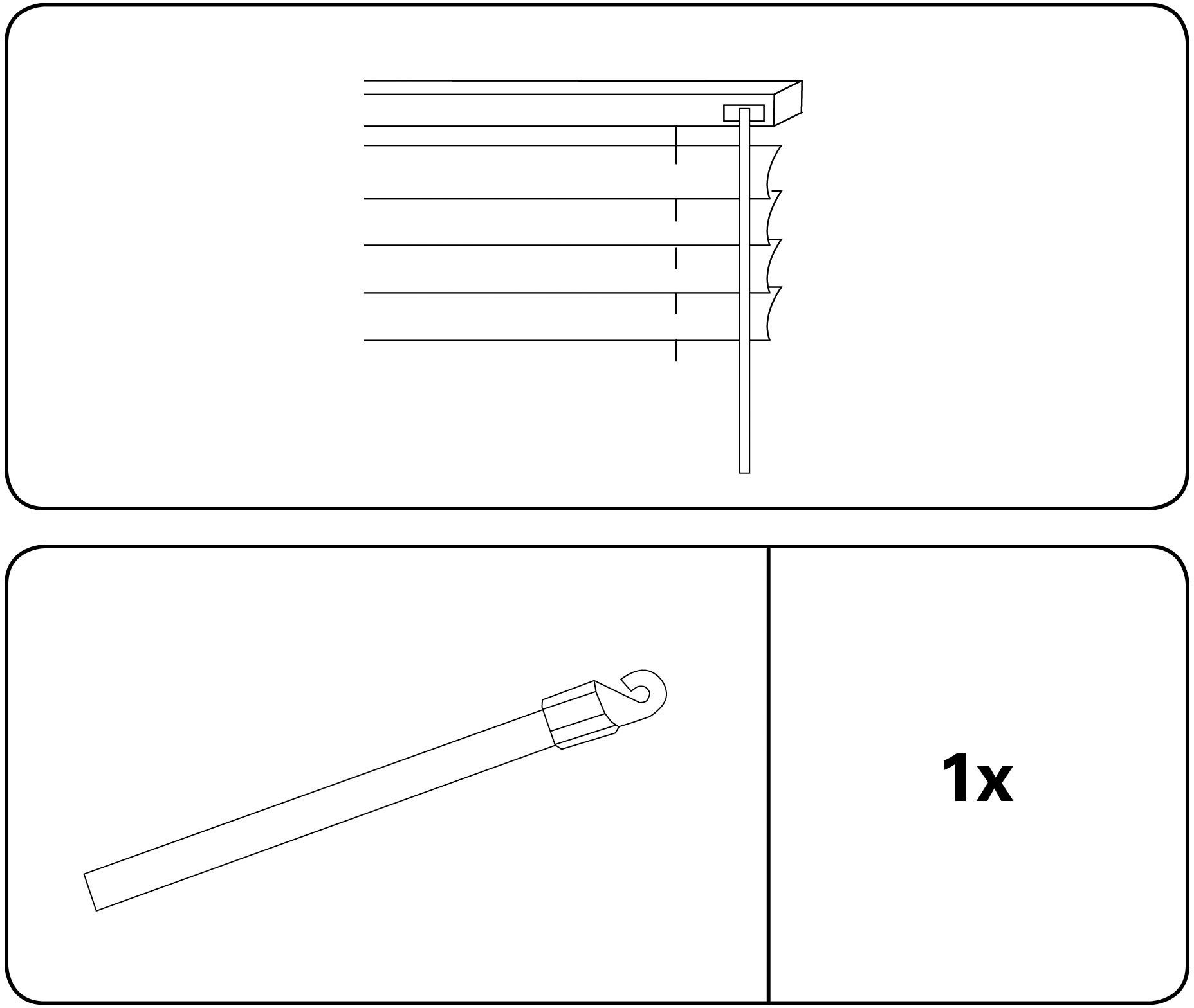 GARDINIA Bedieningsstok Kantelstang Accessoires aluminium-jaloezie (1 stuk)